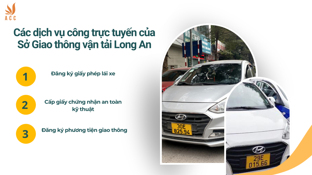 Các dịch vụ công trực tuyến của Sở Giao thông vận tải Long An