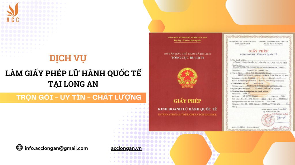 Dịch vụ làm giấy phép lữ hành quốc tế tại Long An