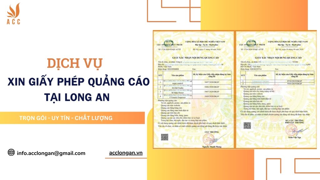 Dịch vụ xin giấy phép quảng cáo tại Long An