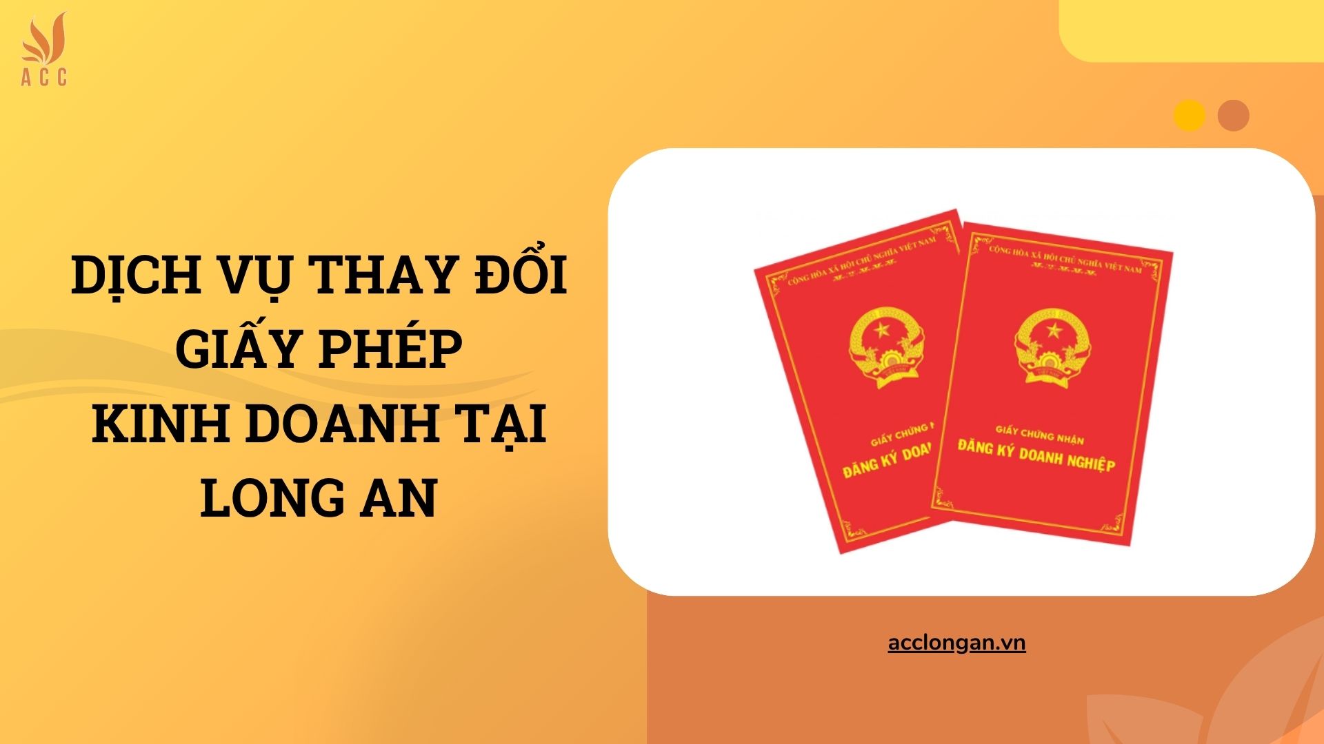 Dịch vụ thay đổi giấy phép kinh doanh tại Long An
