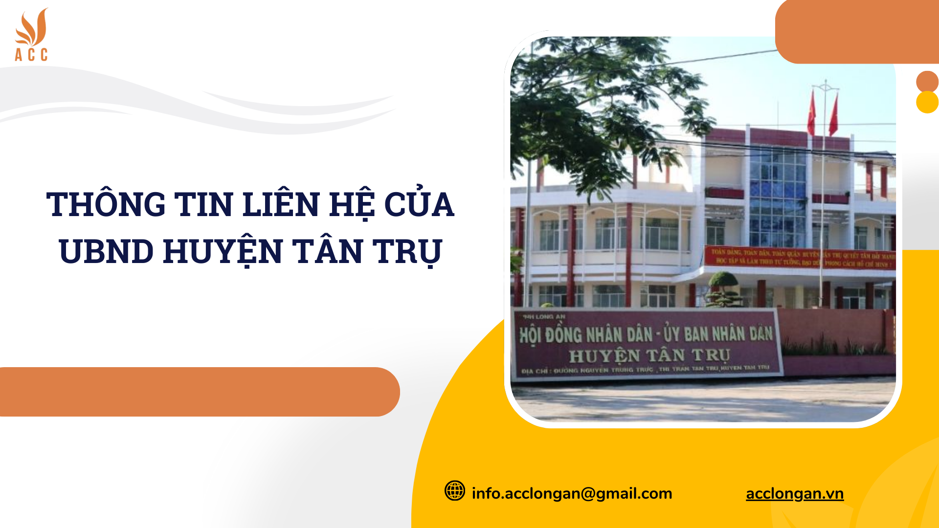 Thông tin liên hệ của UBND huyện Tân Trụ