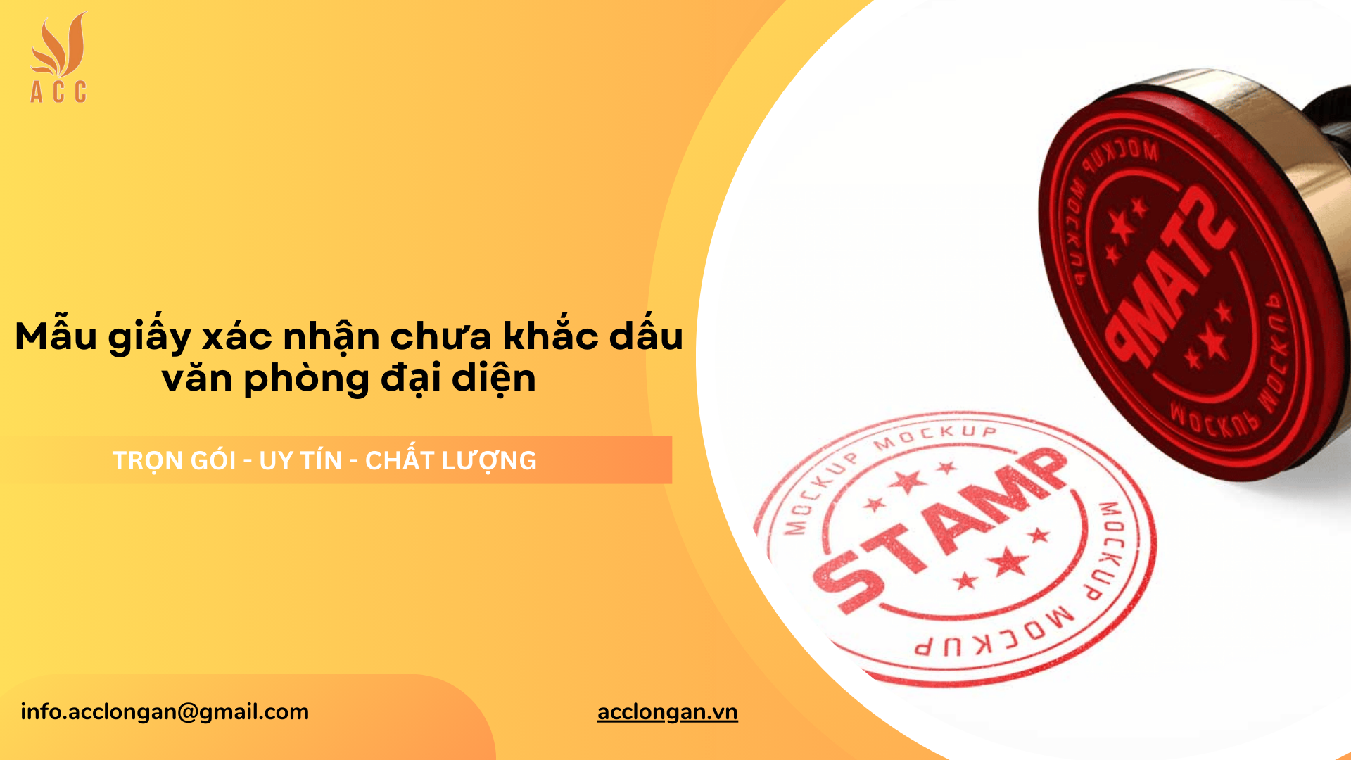 Mẫu giấy xác nhận chưa khắc dấu văn phòng đại diện