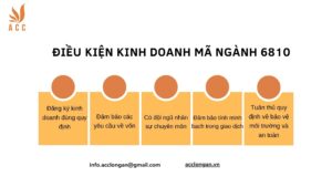 Điều kiện kinh doanh mã ngành 6810