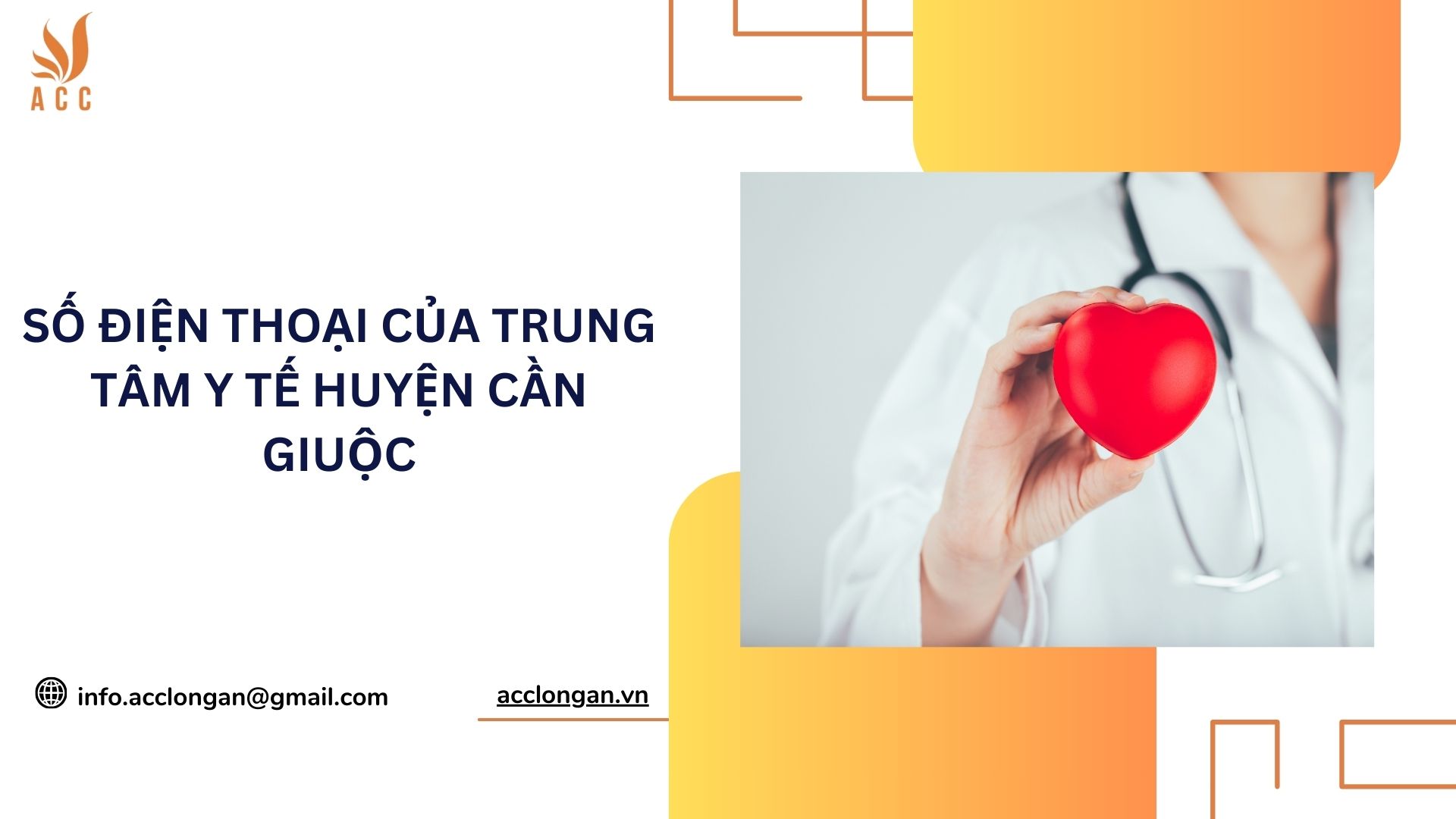 Số điện thoại của Trung tâm y tế Huyện Cần Giuộc