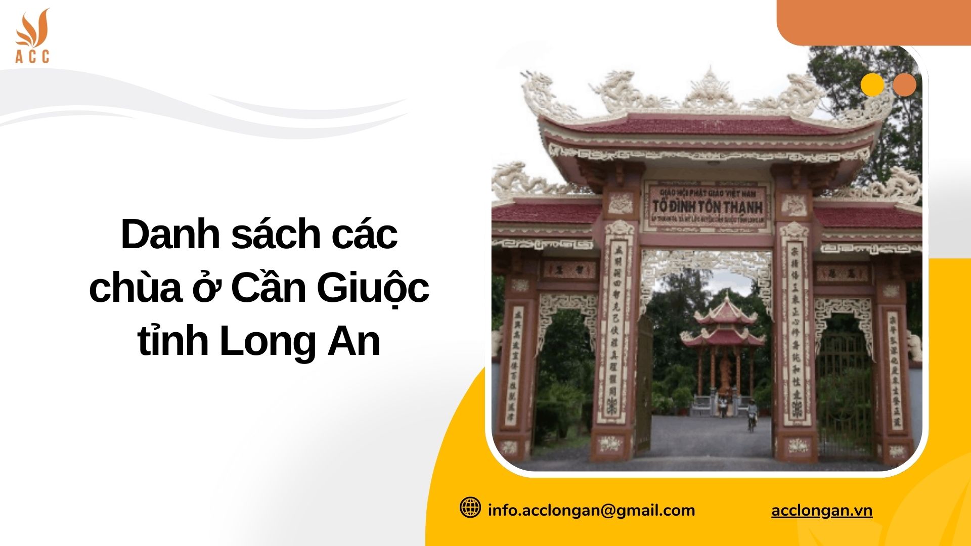 Danh sách các chùa ở Cần Giuộc tỉnh Long An