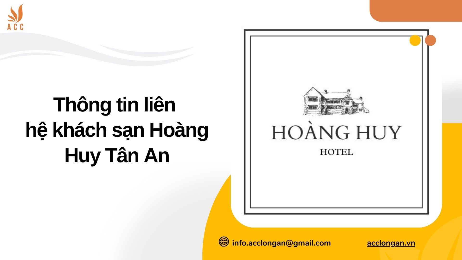 Thông tin liên hệ khách sạn Hoàng Huy Tân An