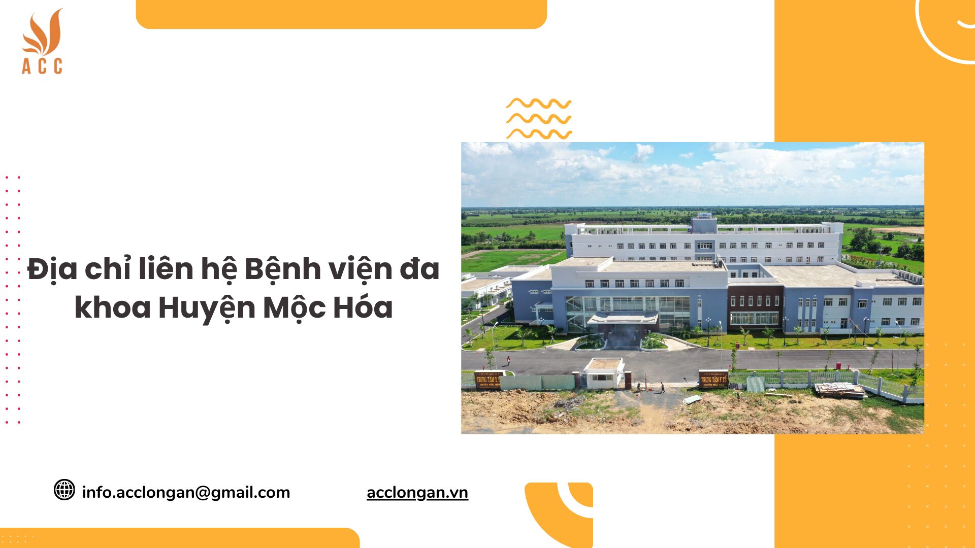 Địa chỉ liên hệ Bệnh viện đa khoa Huyện Mộc Hóa