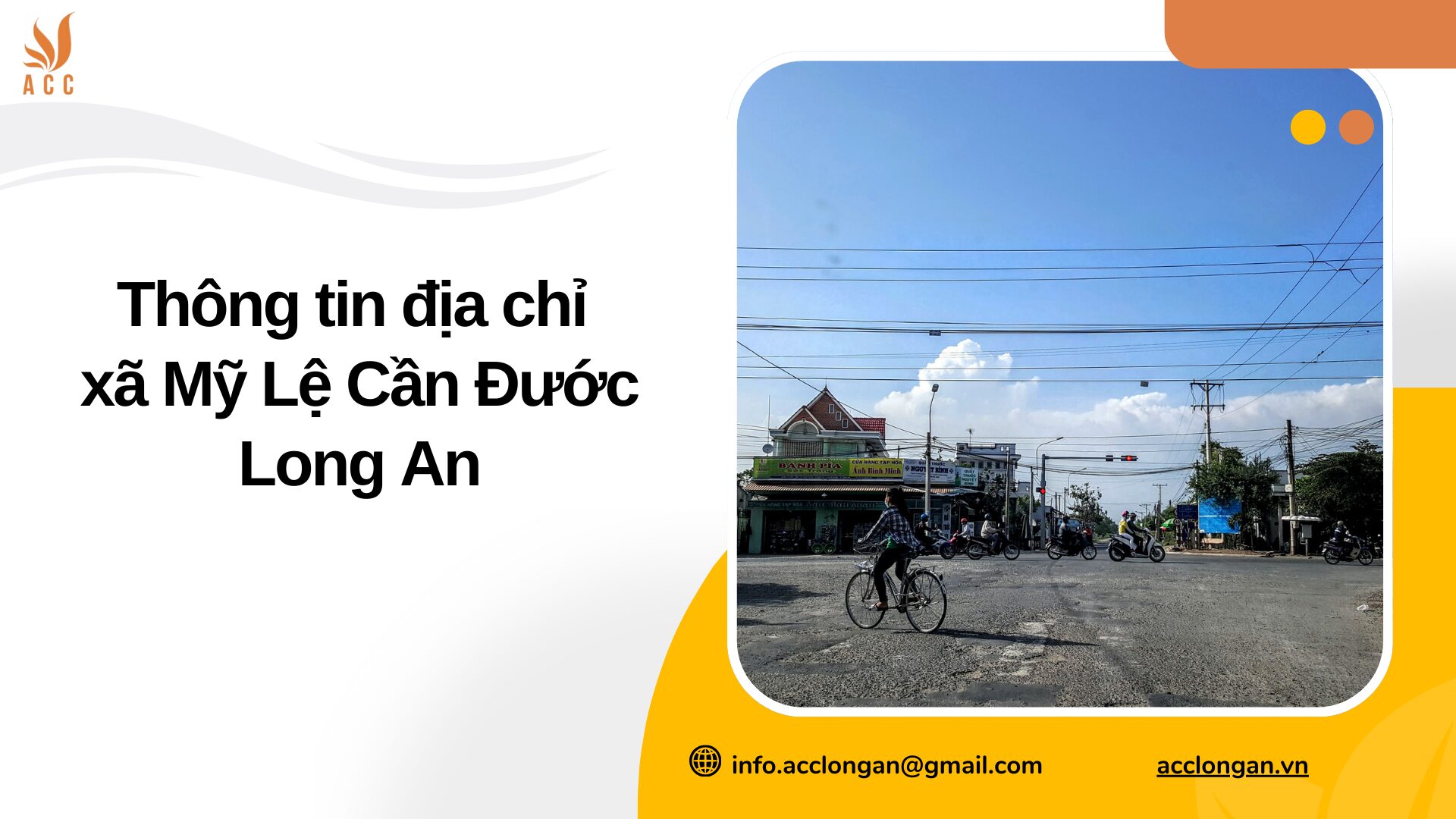 Thông tin địa chỉ xã Mỹ Lệ Cần Đước Long An