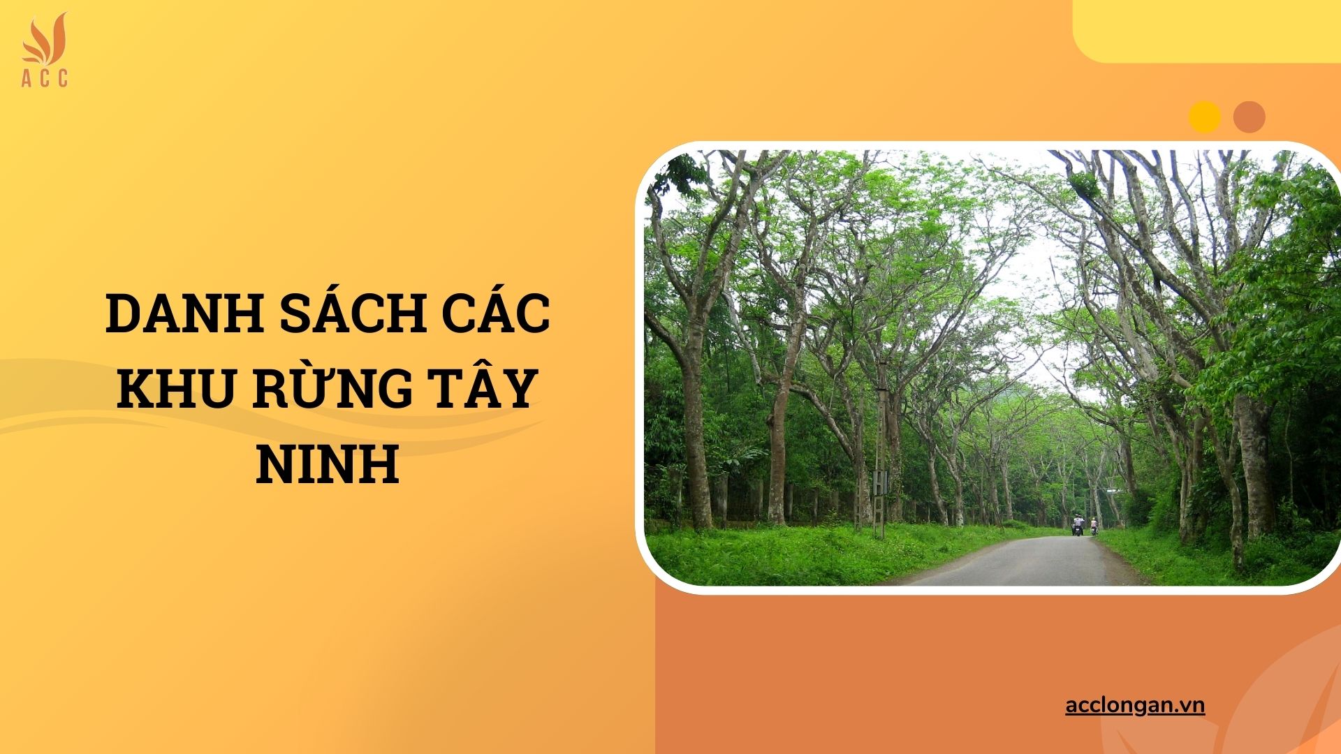 Danh sách các khu rừng Tây Ninh