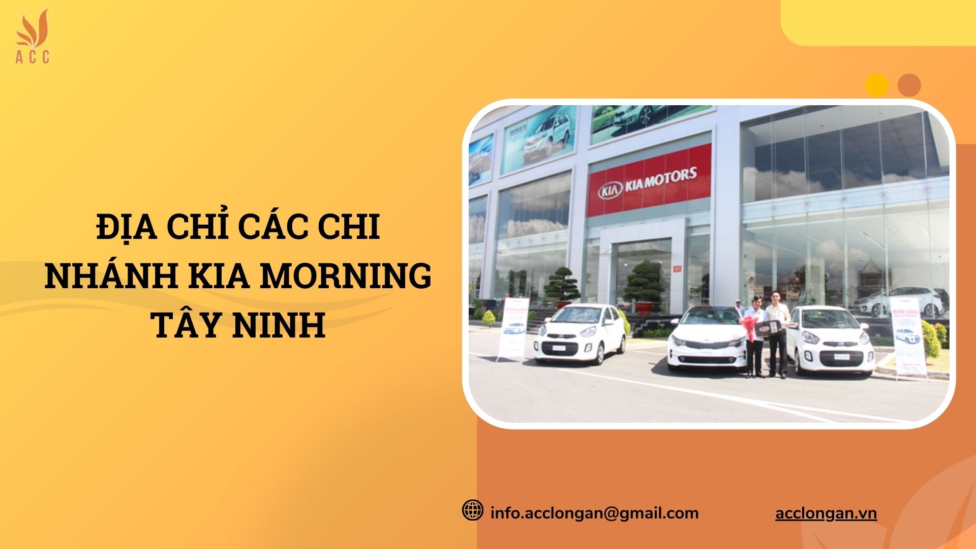 Địa chỉ các chi nhánh KIA Morning Tây Ninh