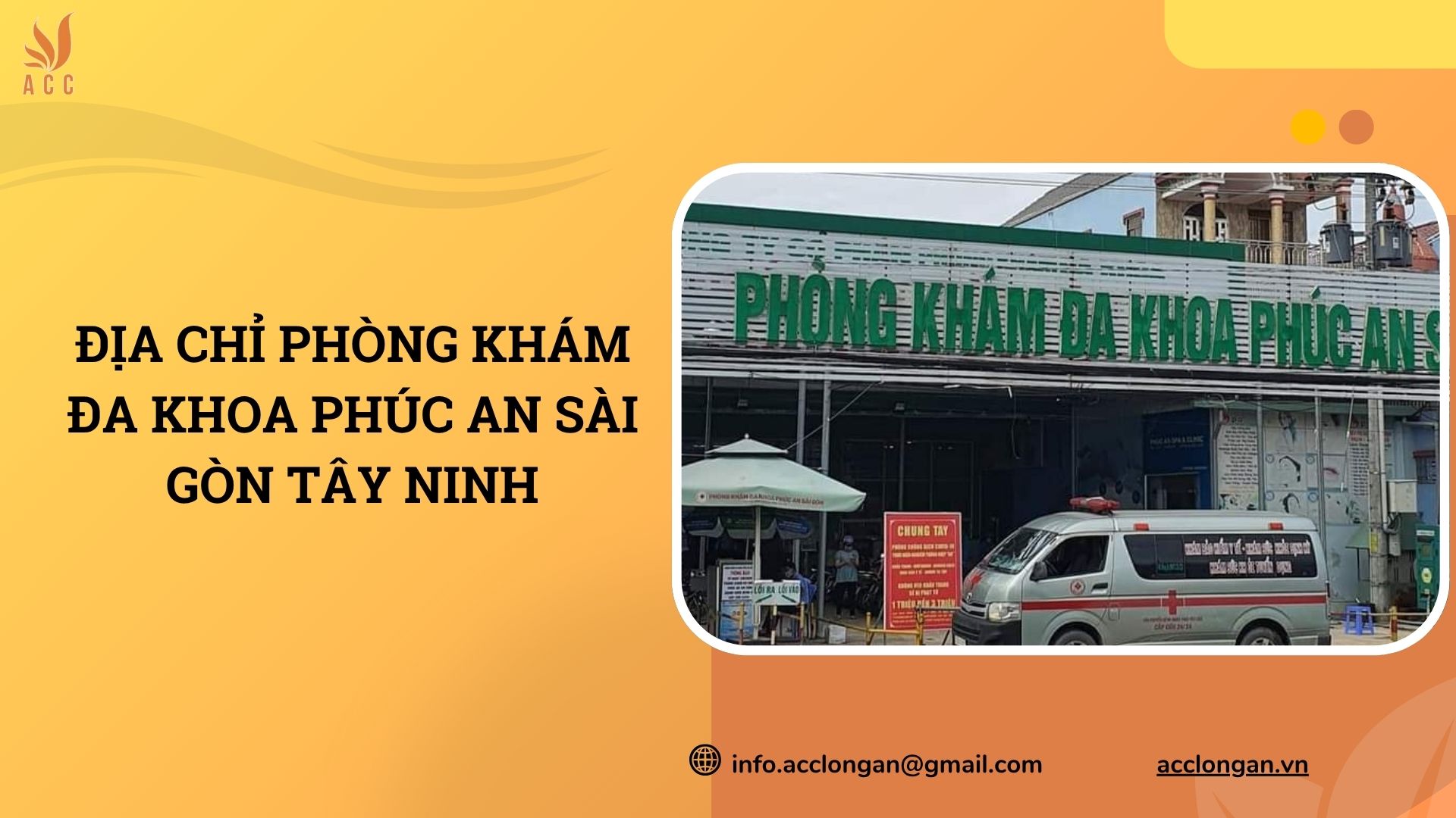 Địa chỉ phòng khám đa khoa Phúc An Sài Gòn Tây Ninh