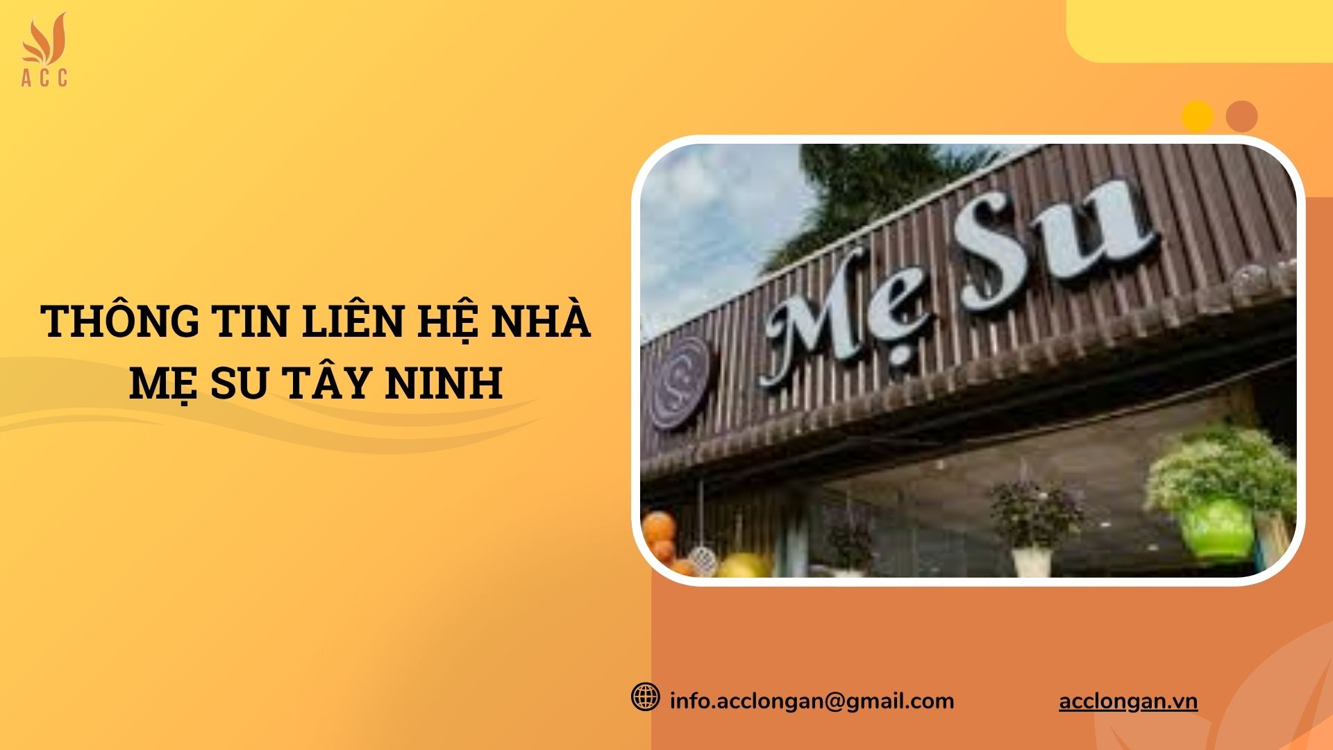 Thông tin liên hệ Nhà Mẹ Su Tây Ninh
