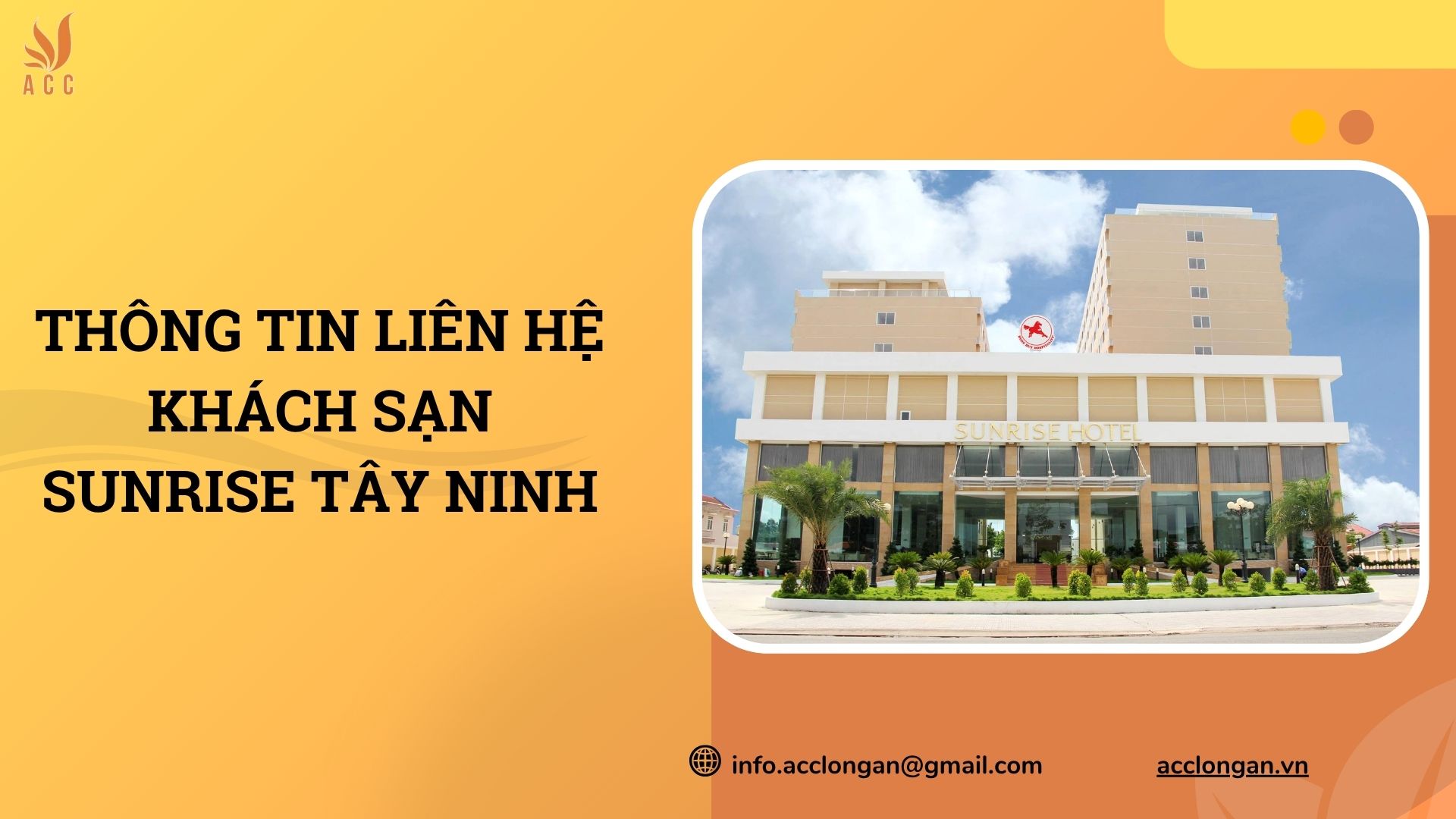 Thông tin liên hệ khách sạn Sunrise Tây Ninh