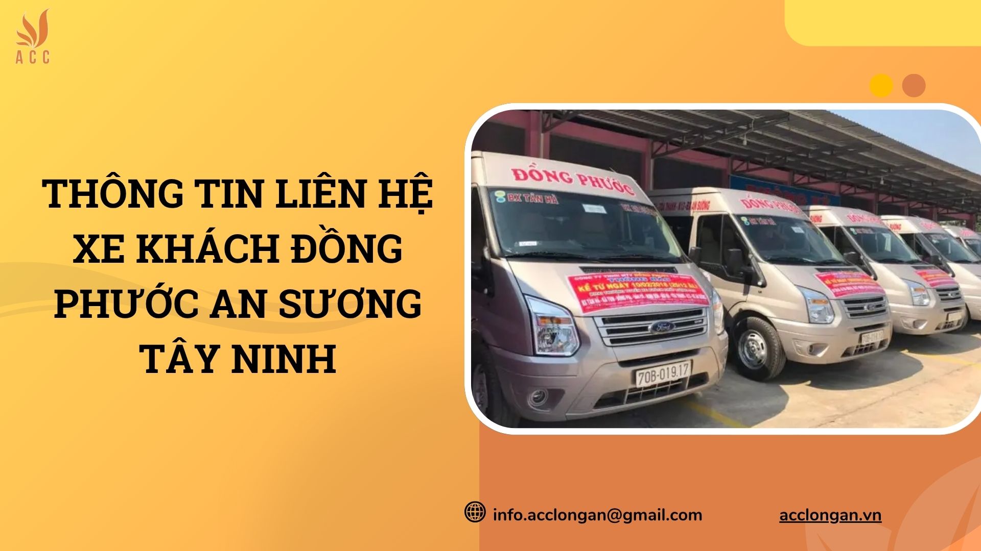 Thông tin liên hệ xe khách Đồng Phước An Sương Tây Ninh