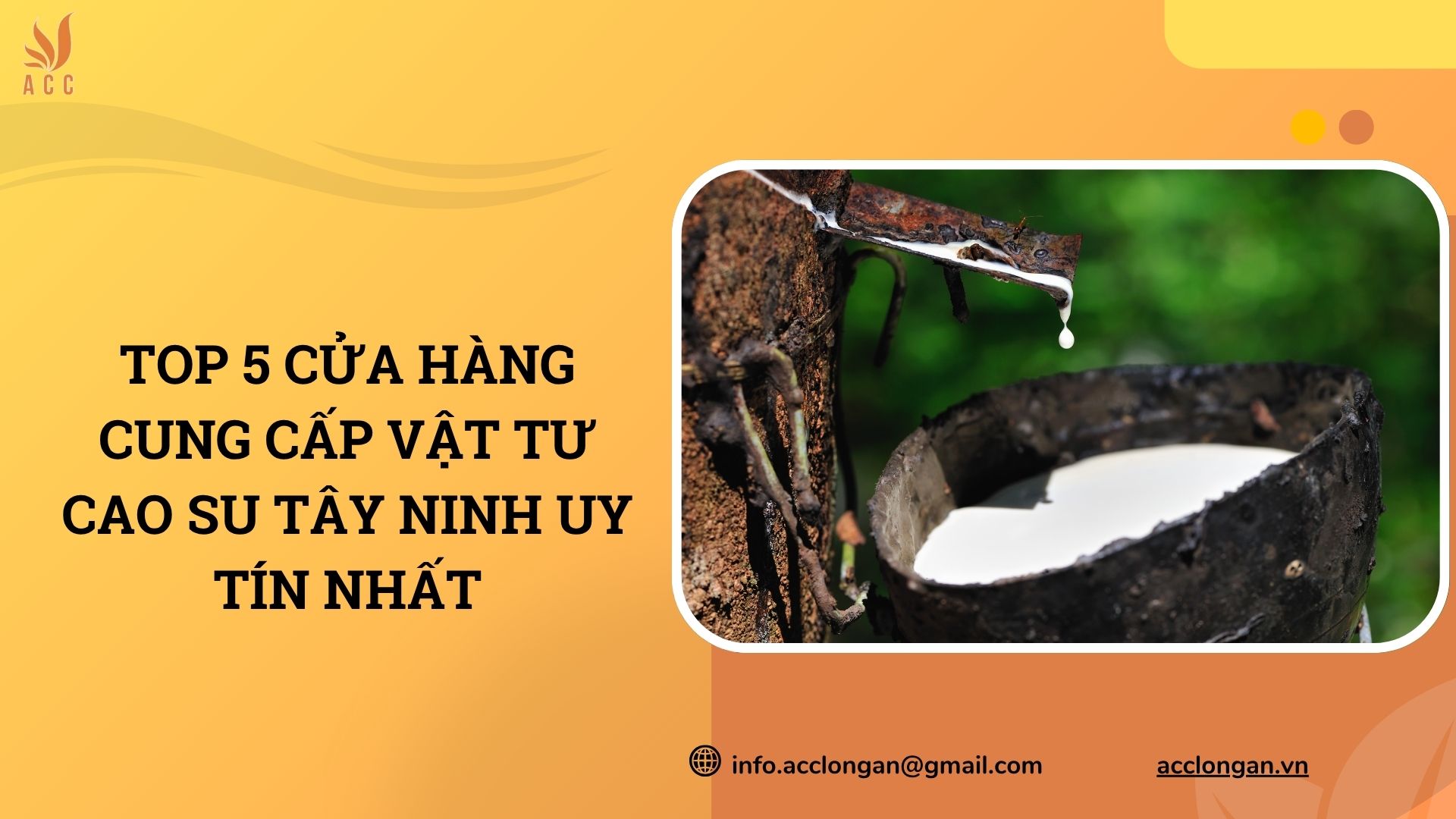Top 5 cửa hàng cung cấp vật tư cao su Tây Ninh uy tín nhất