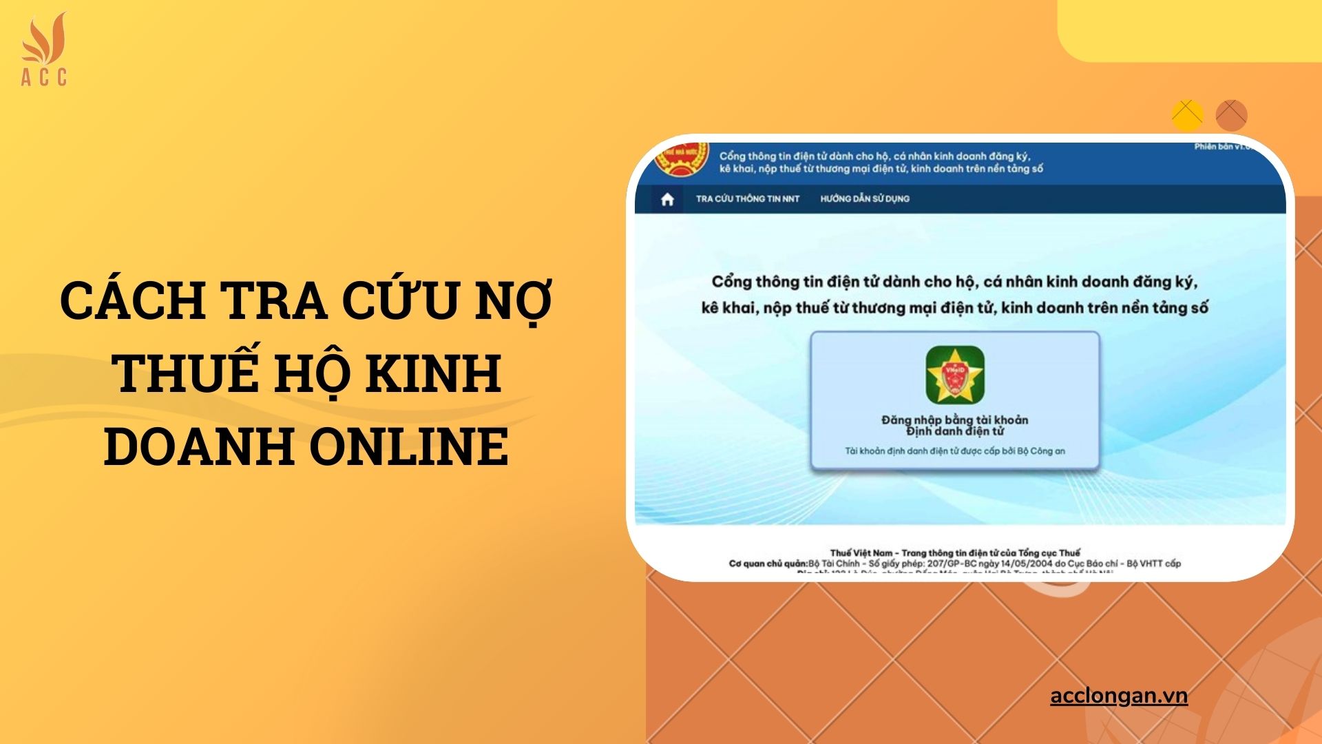 Cách tra cứu nợ thuế hộ kinh doanh online