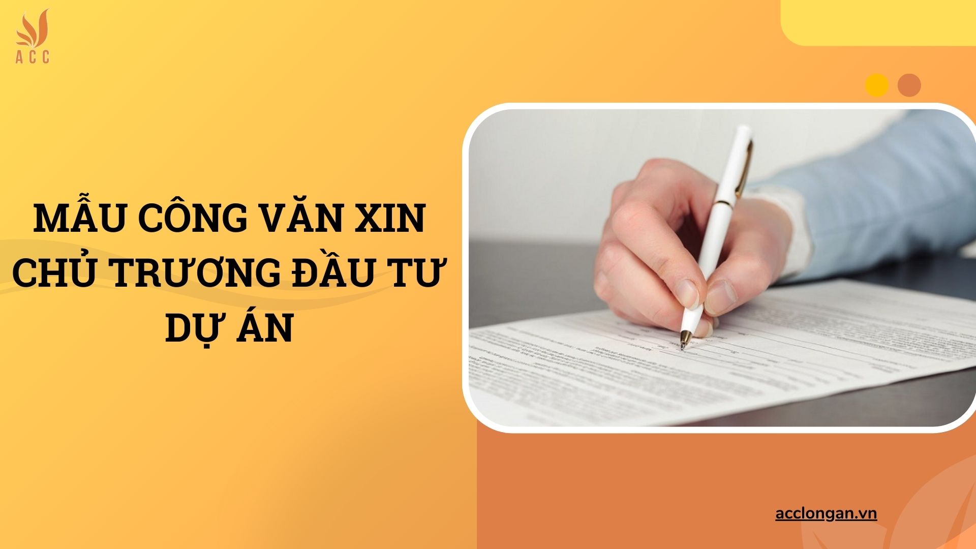 Mẫu công văn xin chủ trương đầu tư dự án