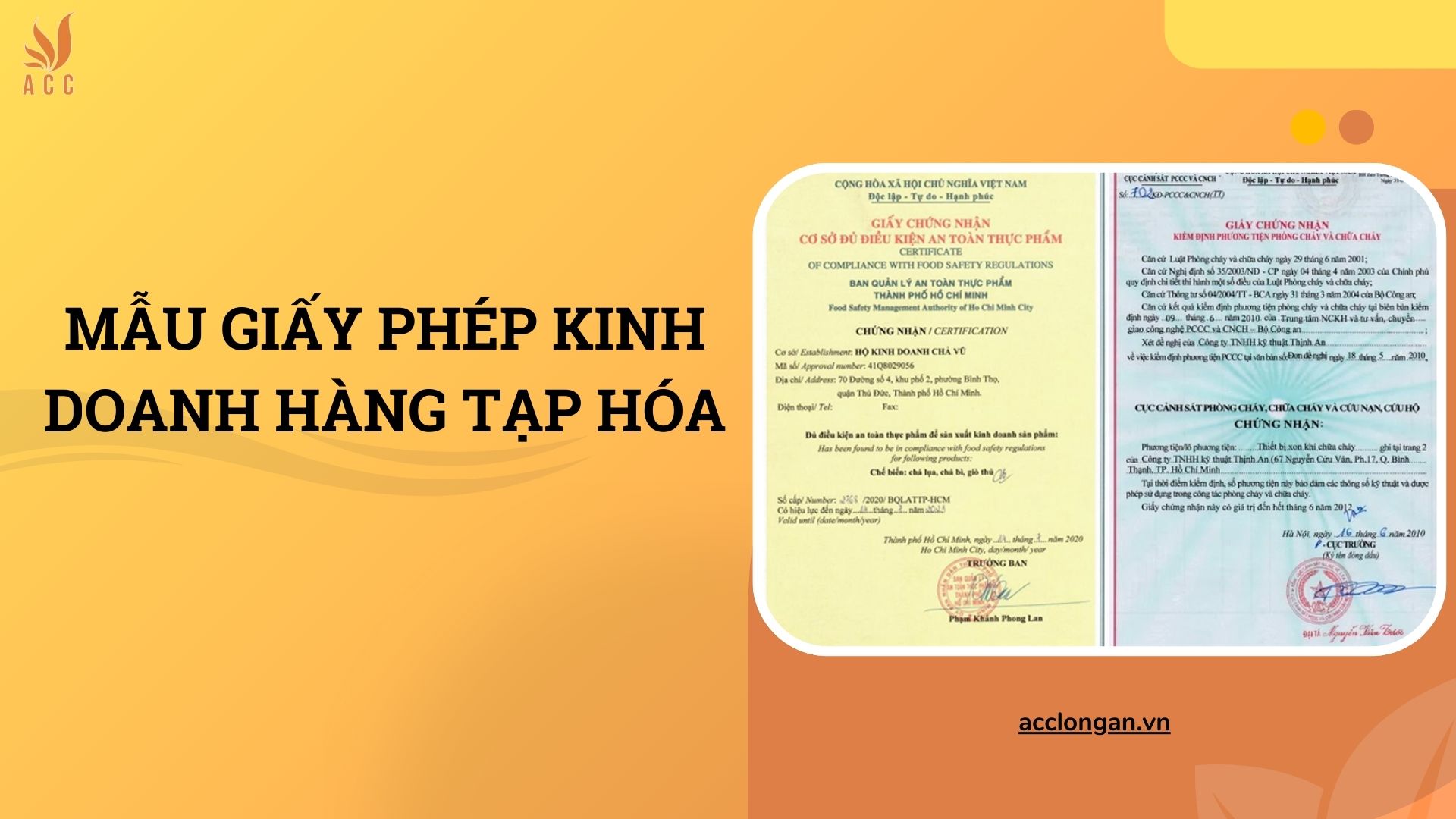 Mẫu giấy phép kinh doanh hàng tạp hóa