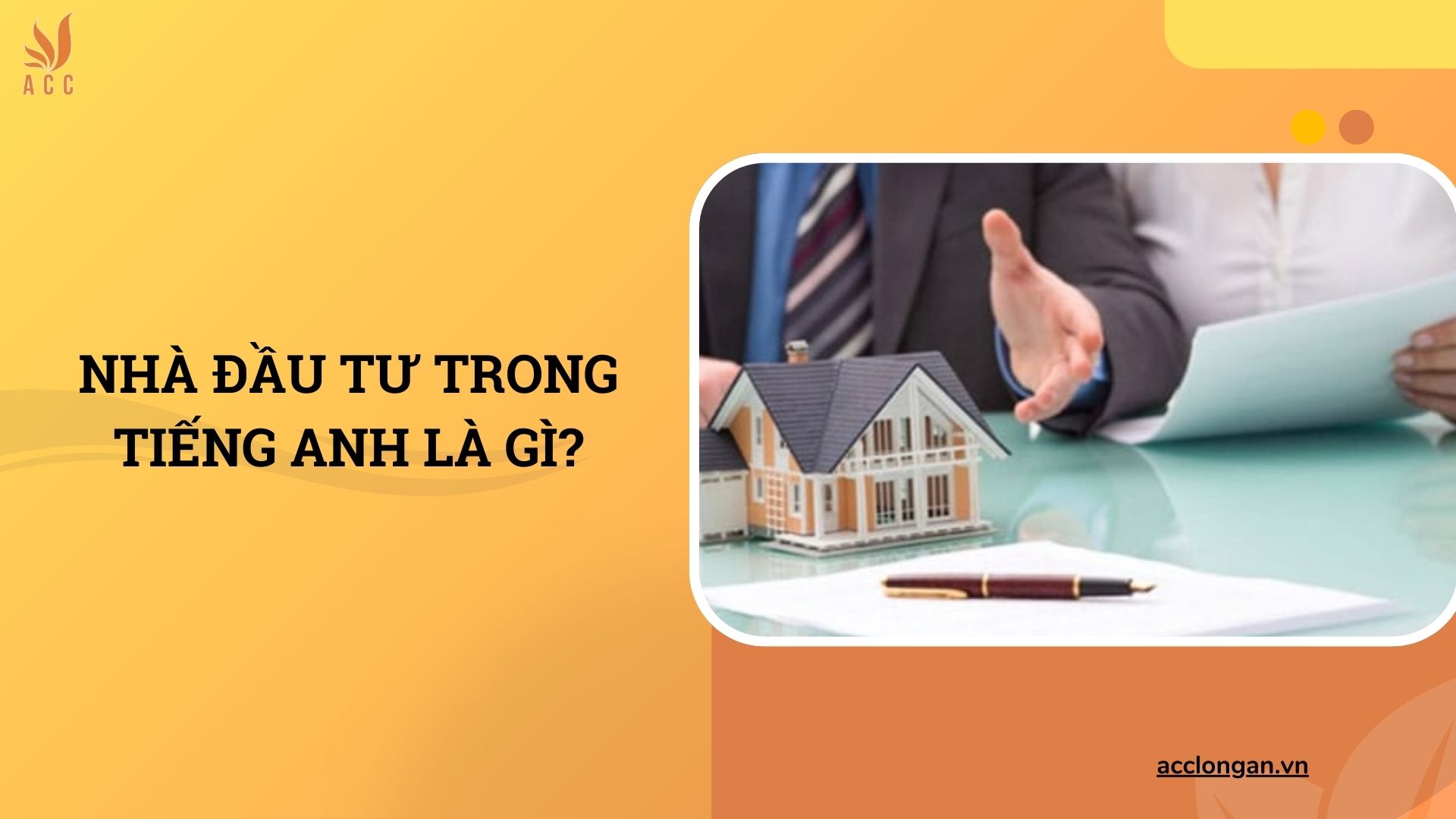 Nhà đầu tư trong tiếng Anh là gì?