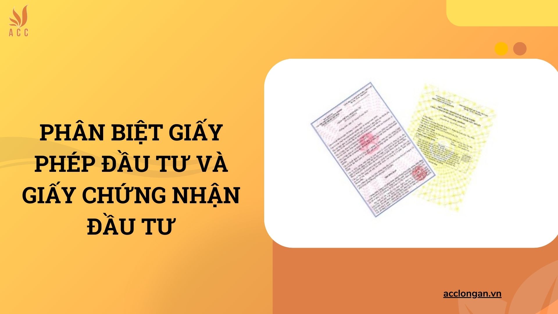 Phân biệt giấy phép đầu tư và giấy chứng nhận đầu tư