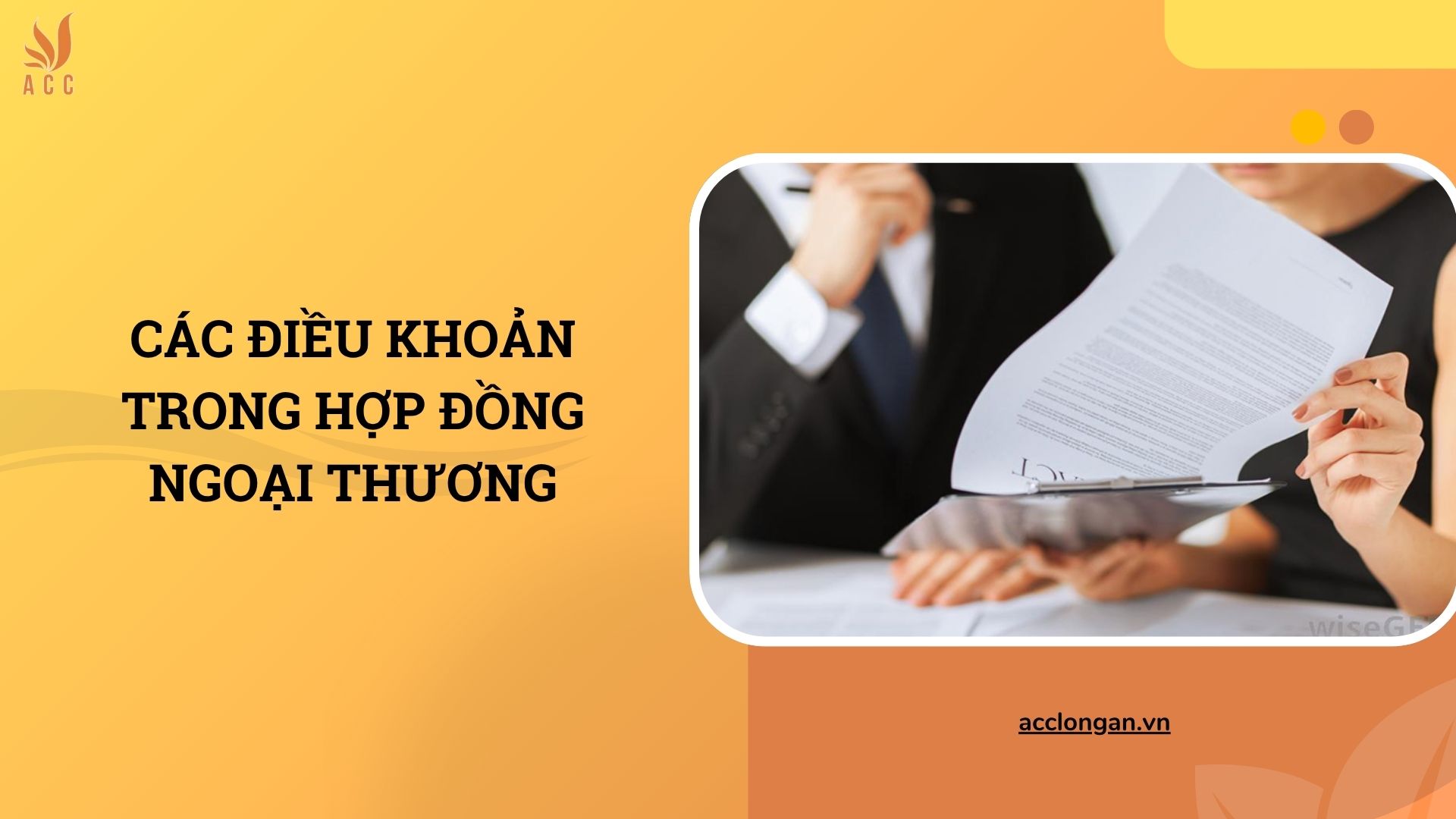 Các điều khoản trong hợp đồng ngoại thương