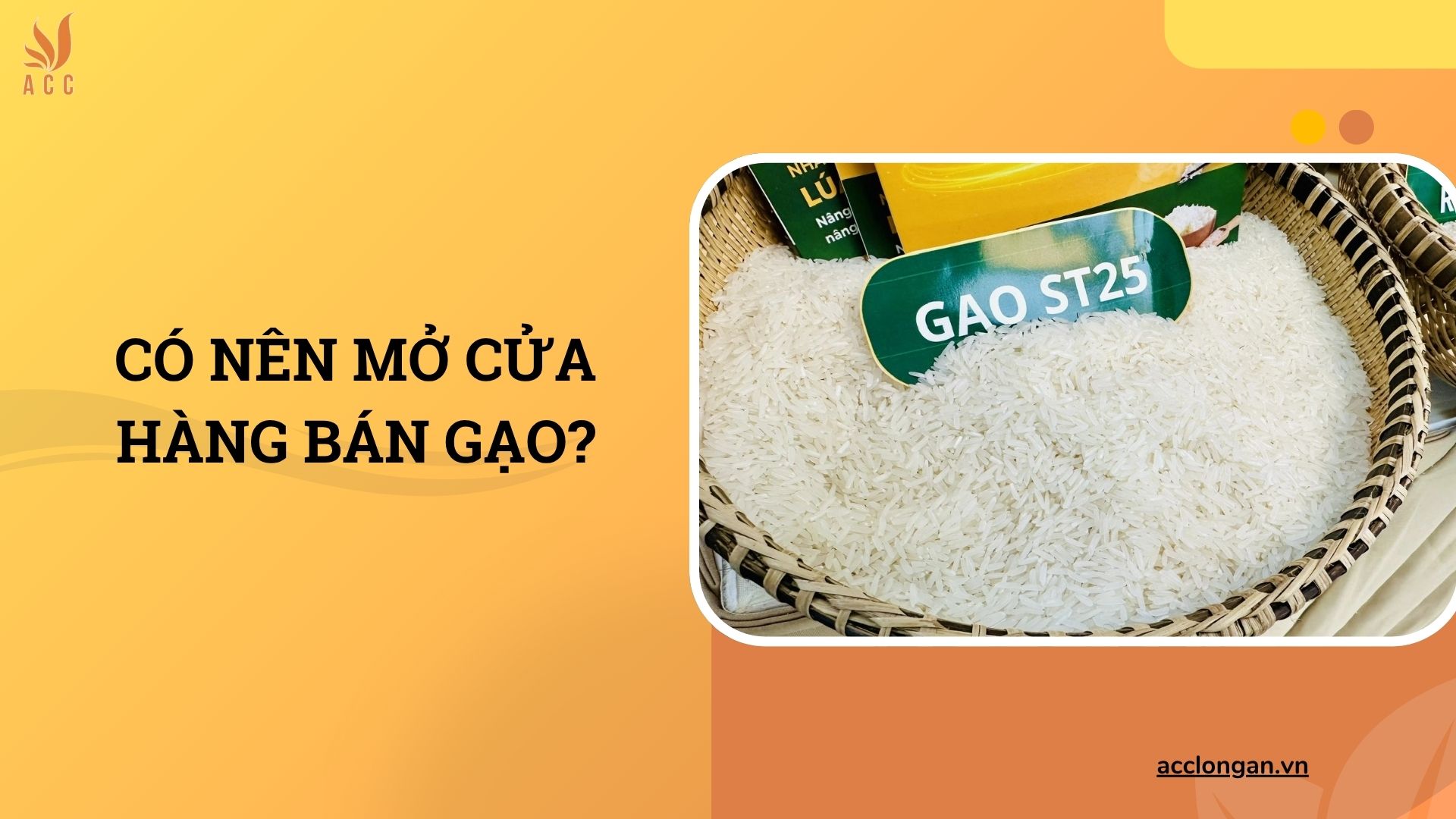 Có nên mở cửa hàng bán gạo?