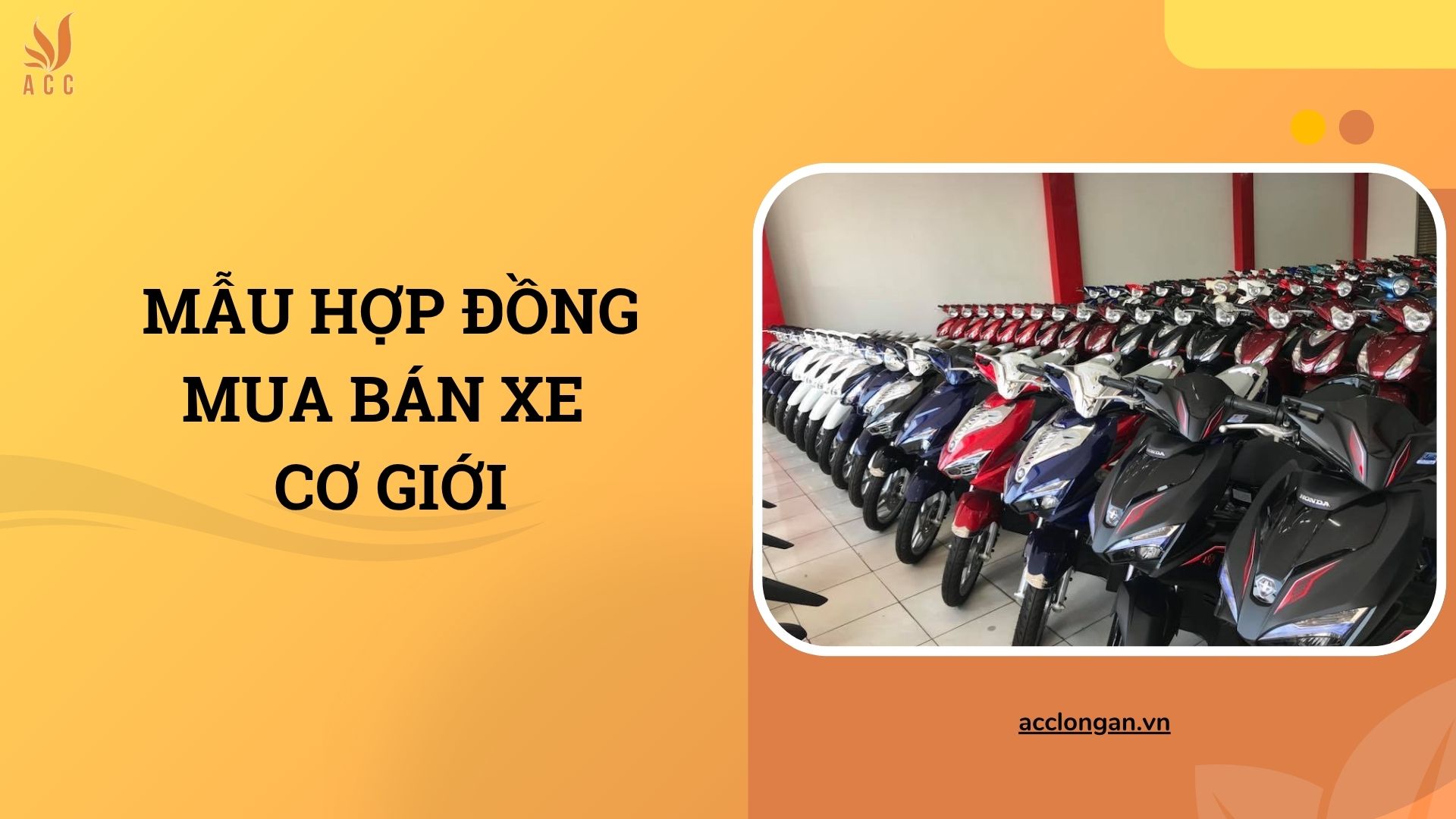 Mẫu hợp đồng mua bán xe cơ giới