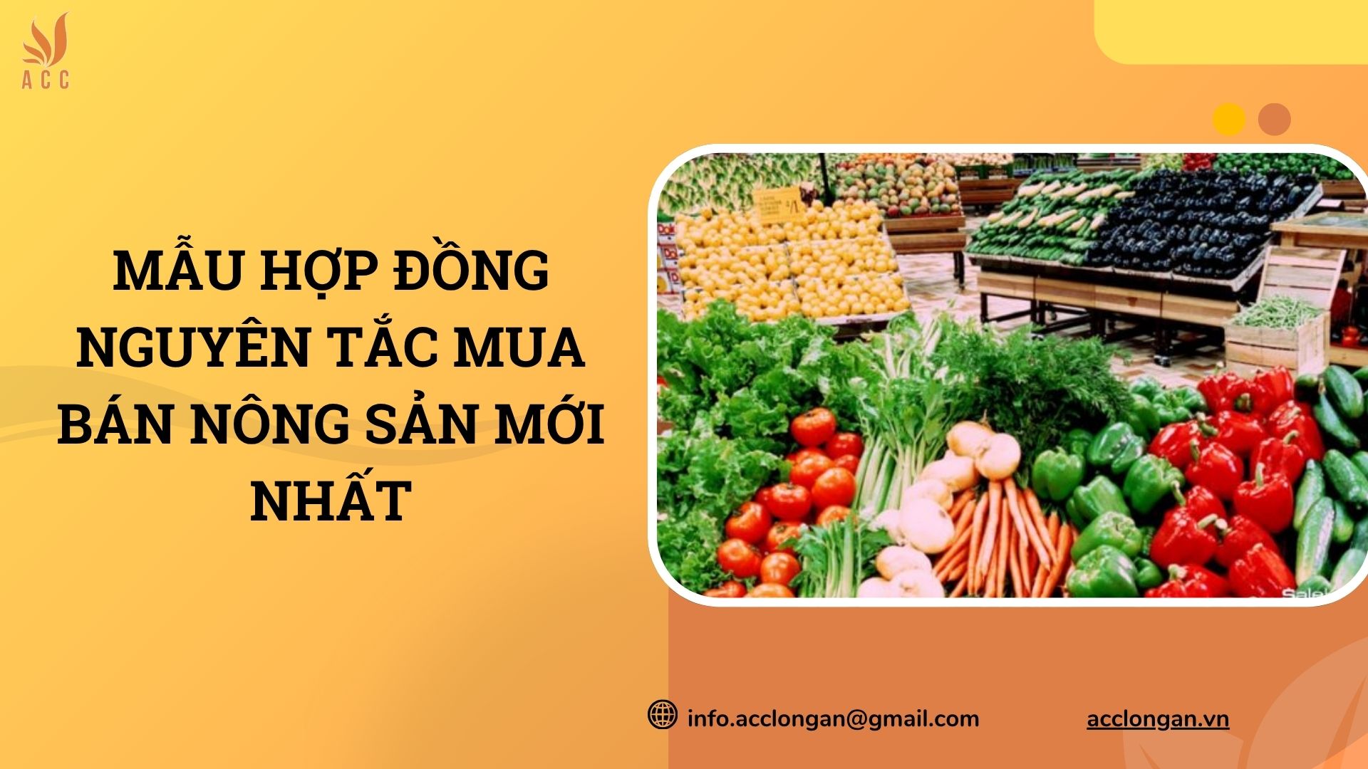 Mẫu hợp đồng nguyên tắc mua bán nông sản mới nhất