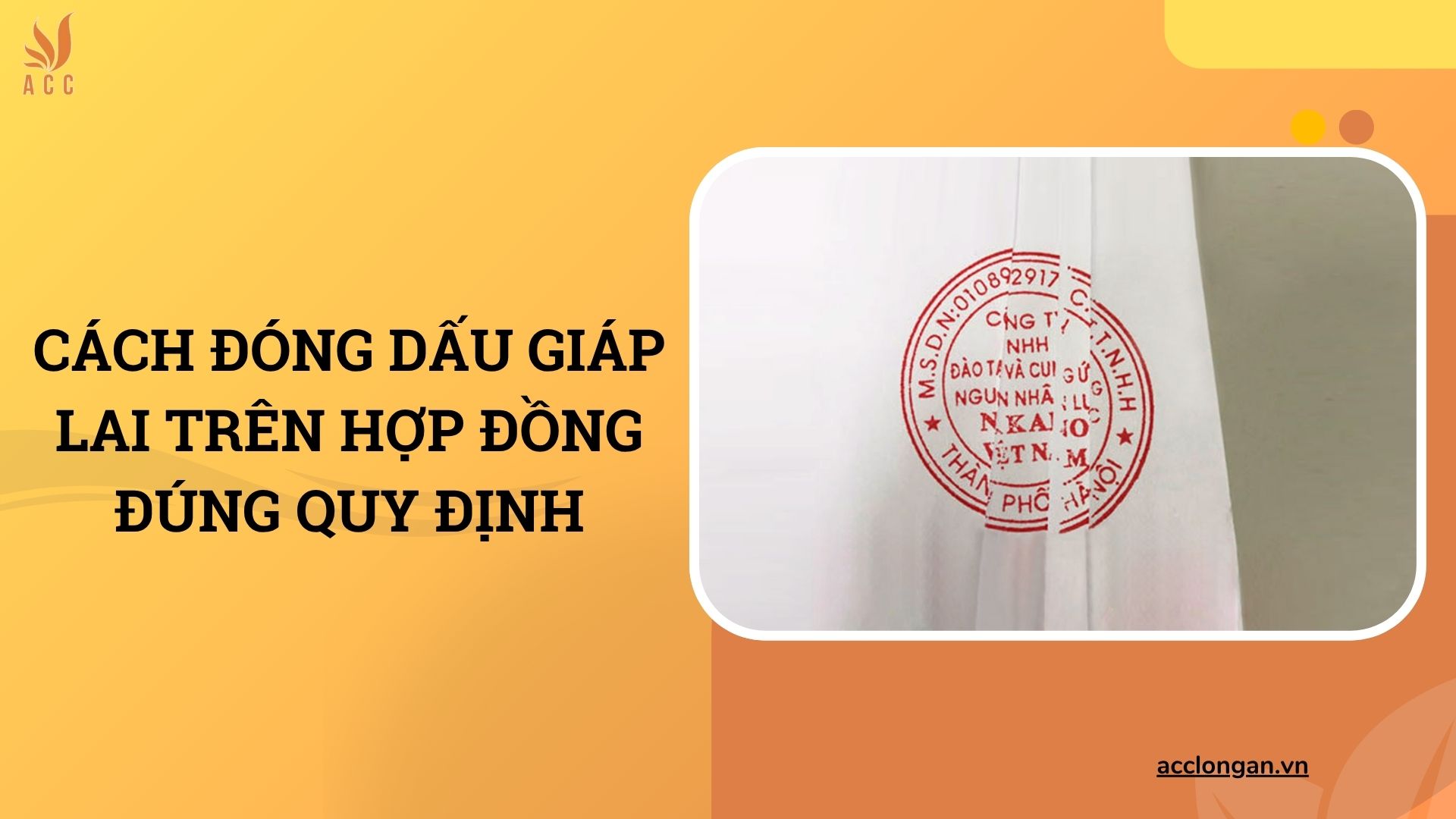 C&aacute;ch đ&oacute;ng dấu gi&aacute;p lai tr&ecirc;n hợp đồng đ&uacute;ng quy định