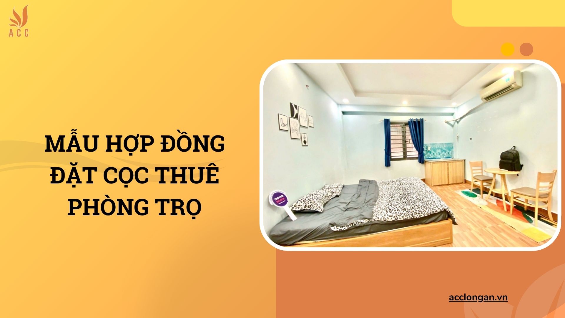 Mẫu hợp đồng đặt cọc thuê phòng trọ