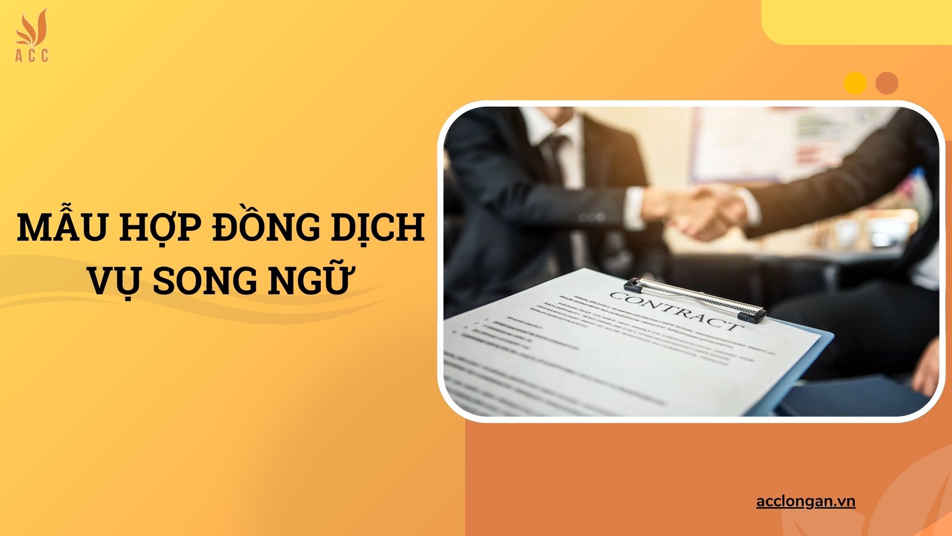 Mẫu hợp đồng dịch vụ song ngữ