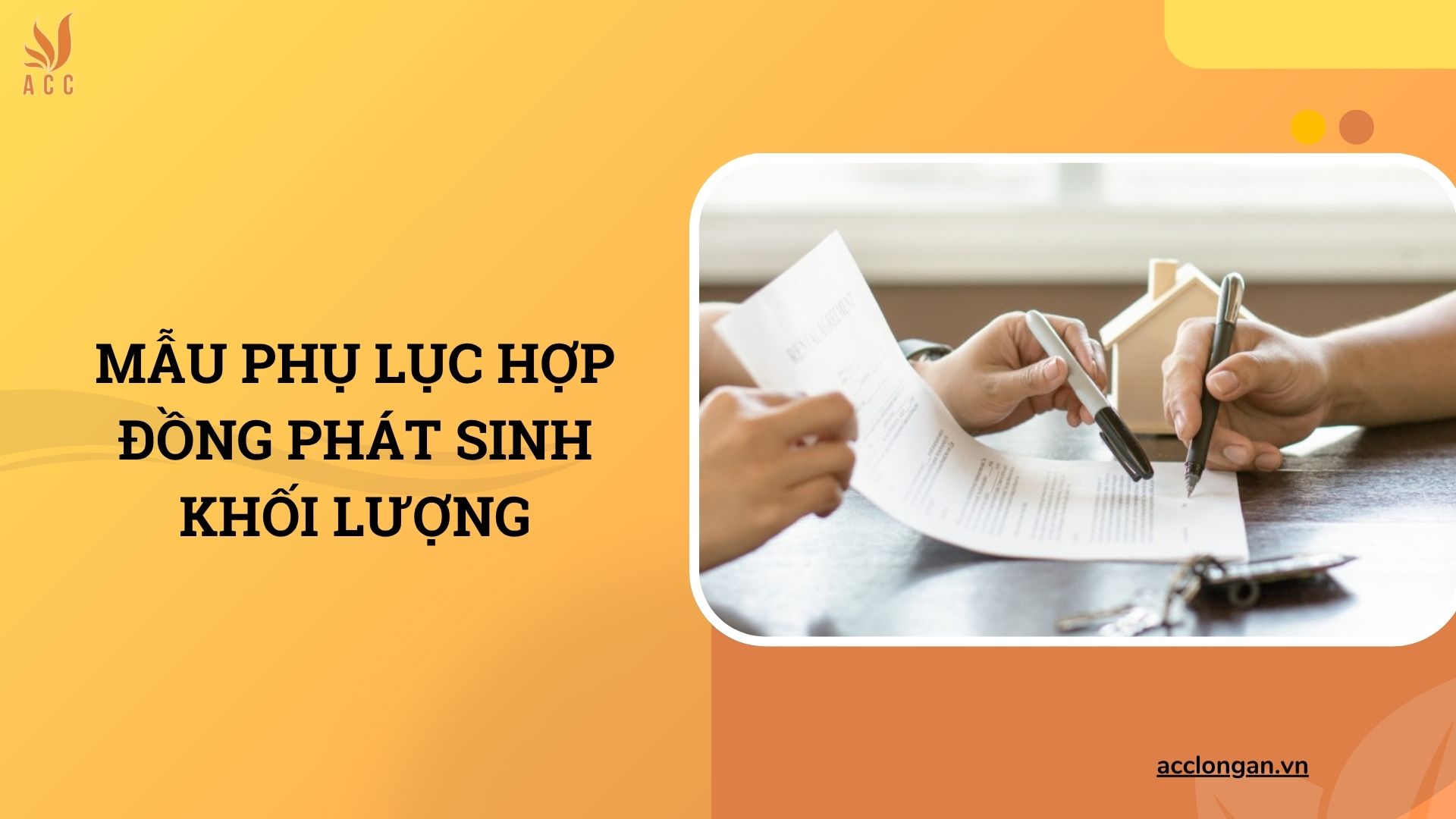 Mẫu phụ lục hợp đồng phát sinh khối lượng