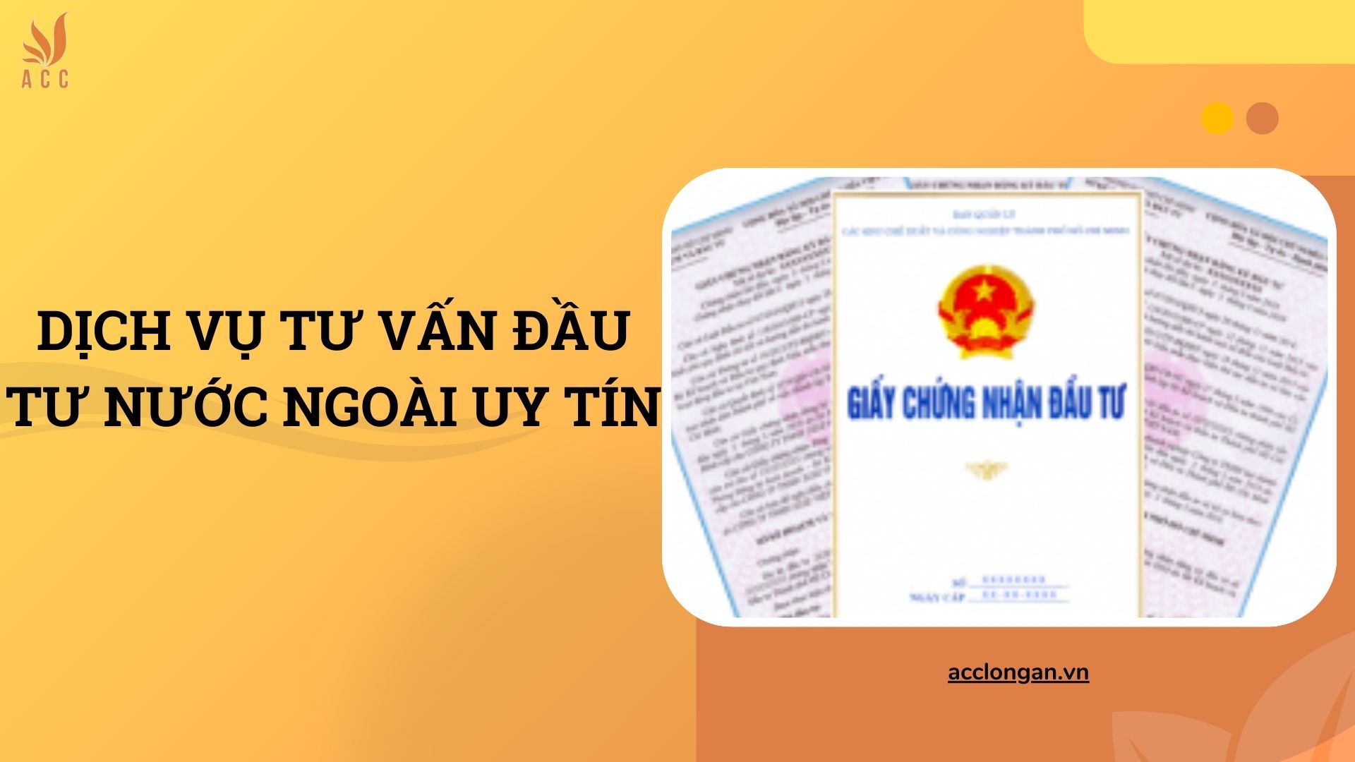 Dịch vụ tư vấn đầu tư nước ngoài uy tín