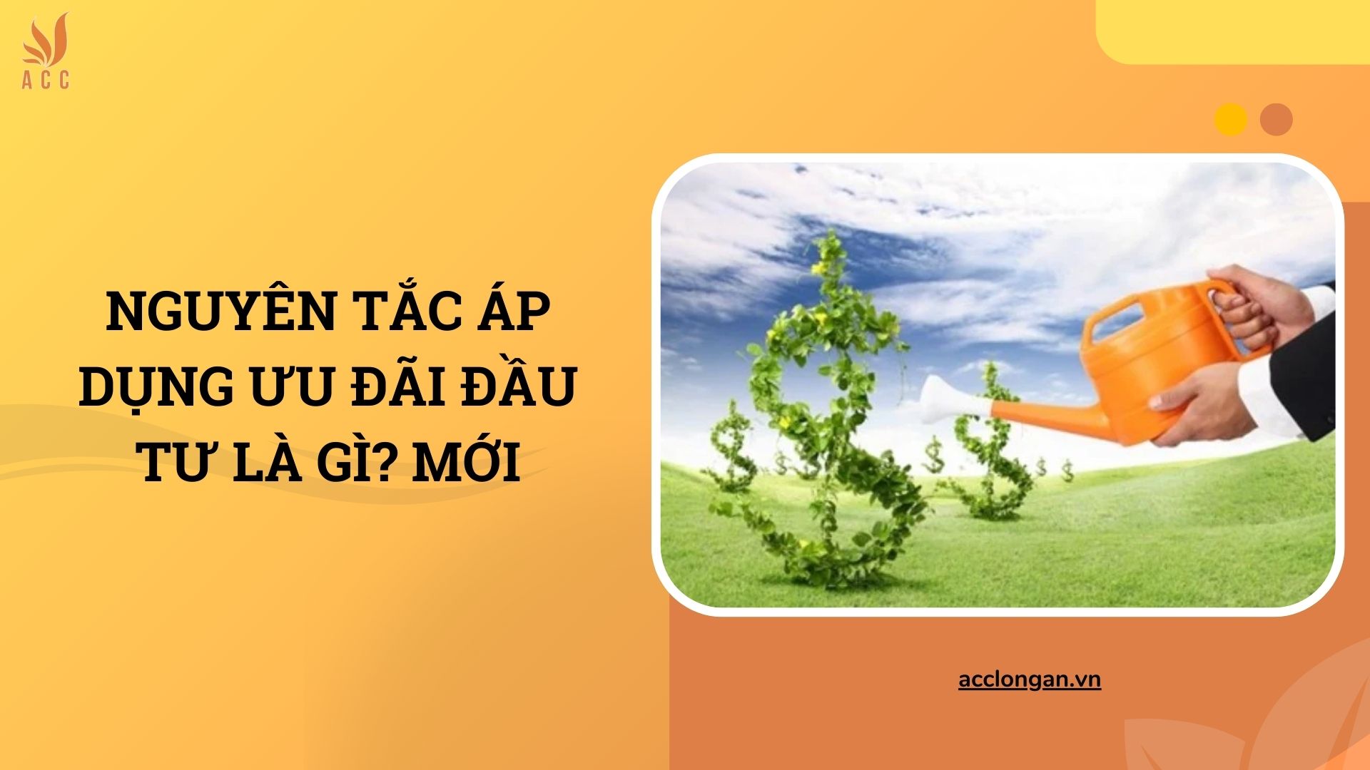 Nguyên tắc áp dụng ưu đãi đầu tư là gì? Mới