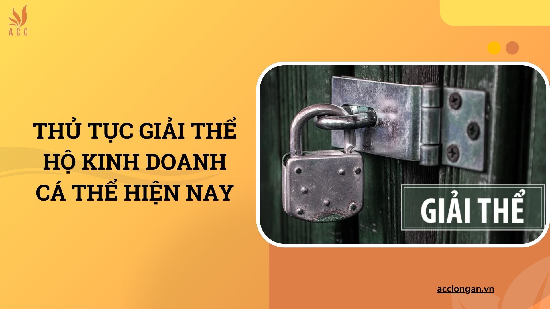 Thủ tục giải thể hộ kinh doanh cá thể hiện nay