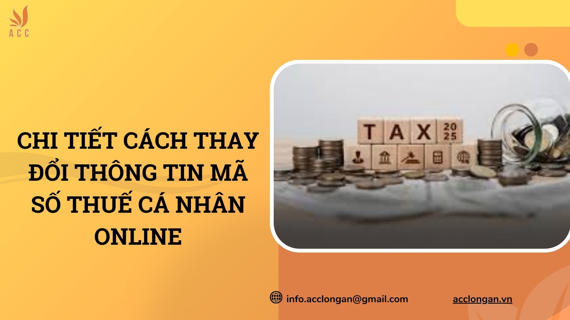 Chi tiết cách thay đổi thông tin mã số thuế cá nhân online