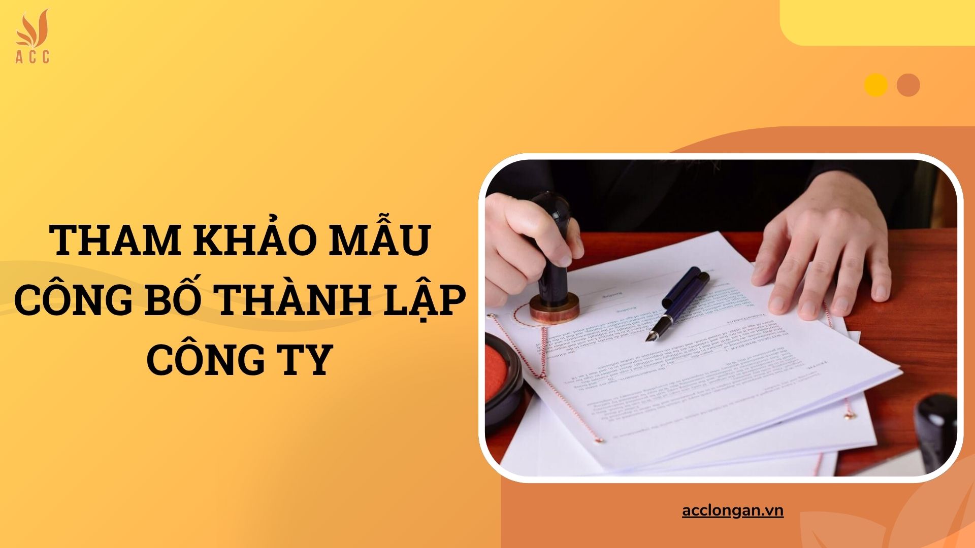 Tham khảo mẫu công bố thành lập công ty