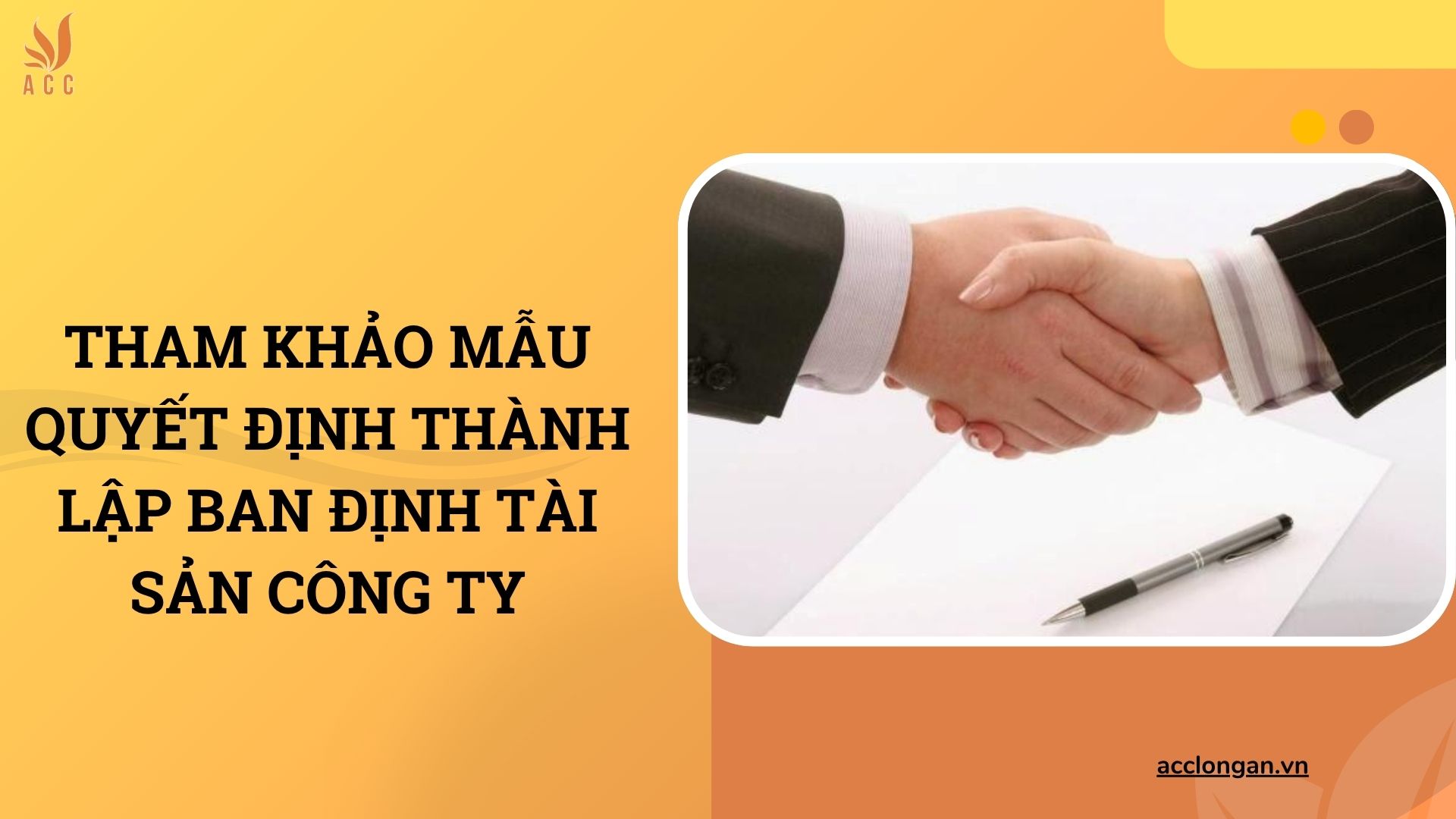 Tham khảo mẫu quyết định thành lập ban định tài sản công ty