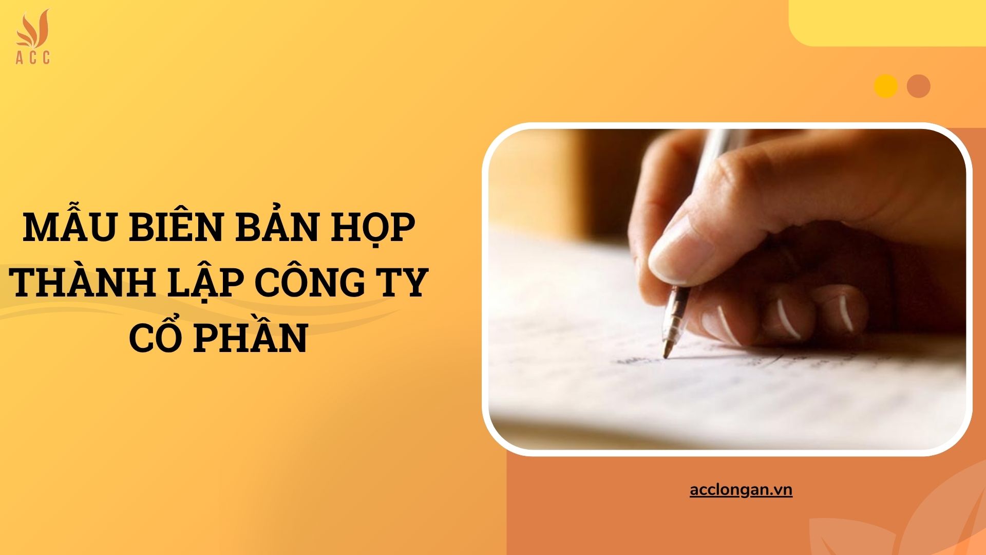 Mẫu biên bản họp thành lập công ty cổ phần
