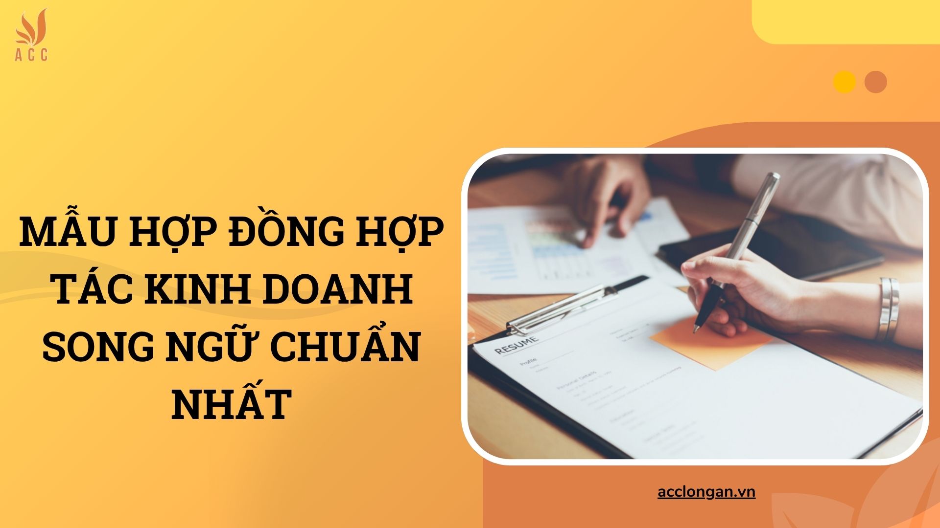 Mẫu hợp đồng hợp tác kinh doanh song ngữ chuẩn nhất