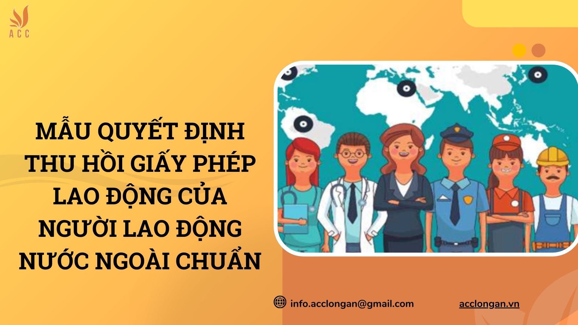 Mẫu quyết định thu hồi giấy phép lao động của người lao động nước ngoài chuẩn