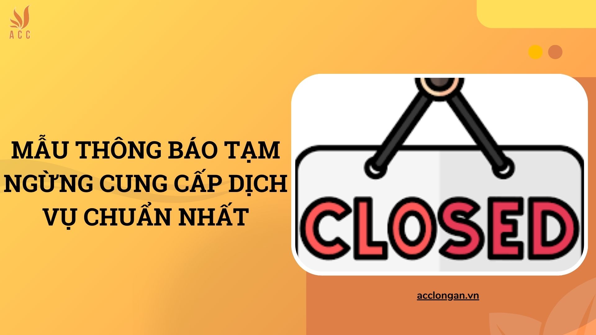 Mẫu thông báo tạm ngừng cung cấp dịch vụ chuẩn nhất