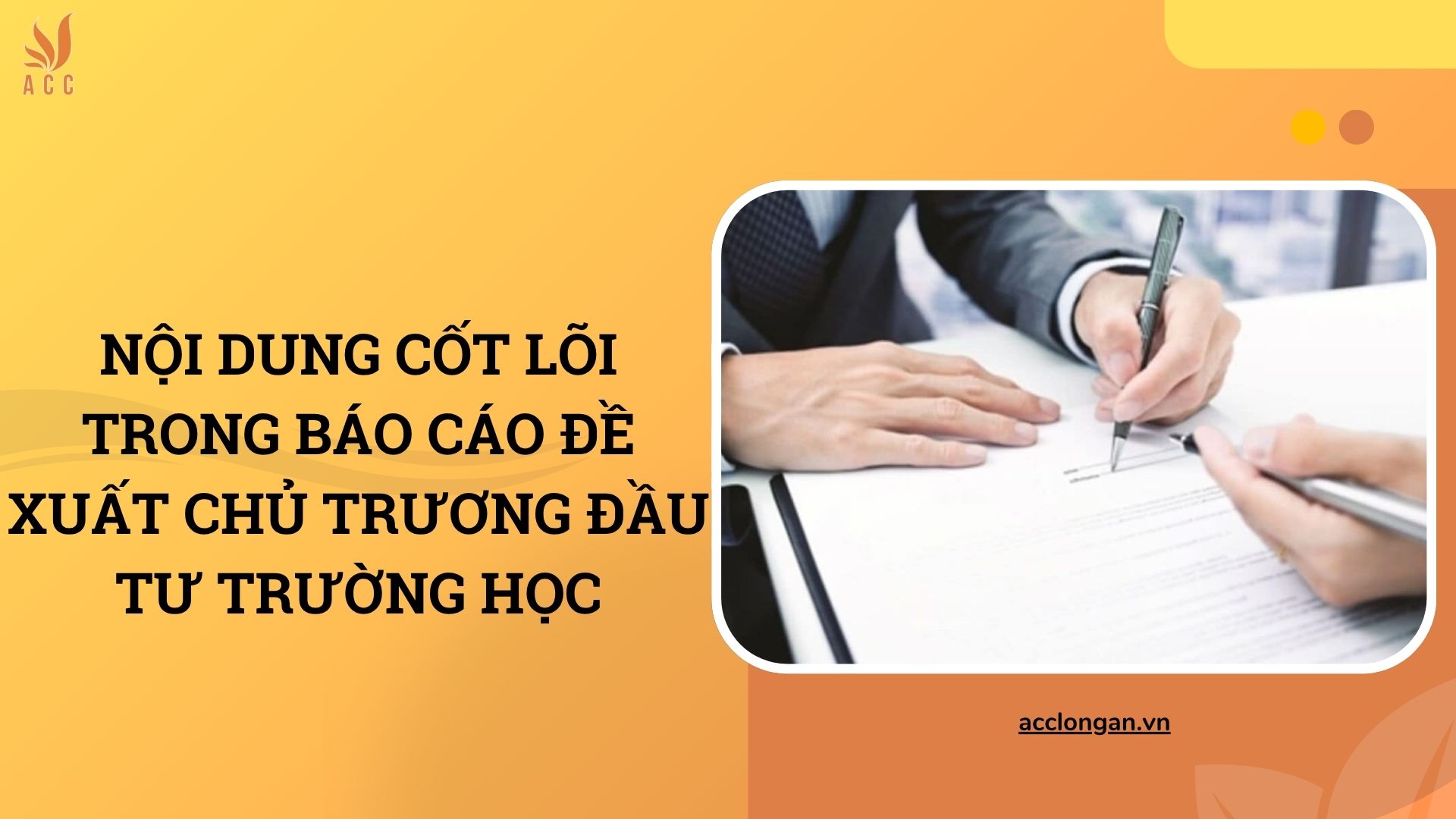 Nội dung cốt lõi trong báo cáo đề xuất chủ trương đầu tư trường học