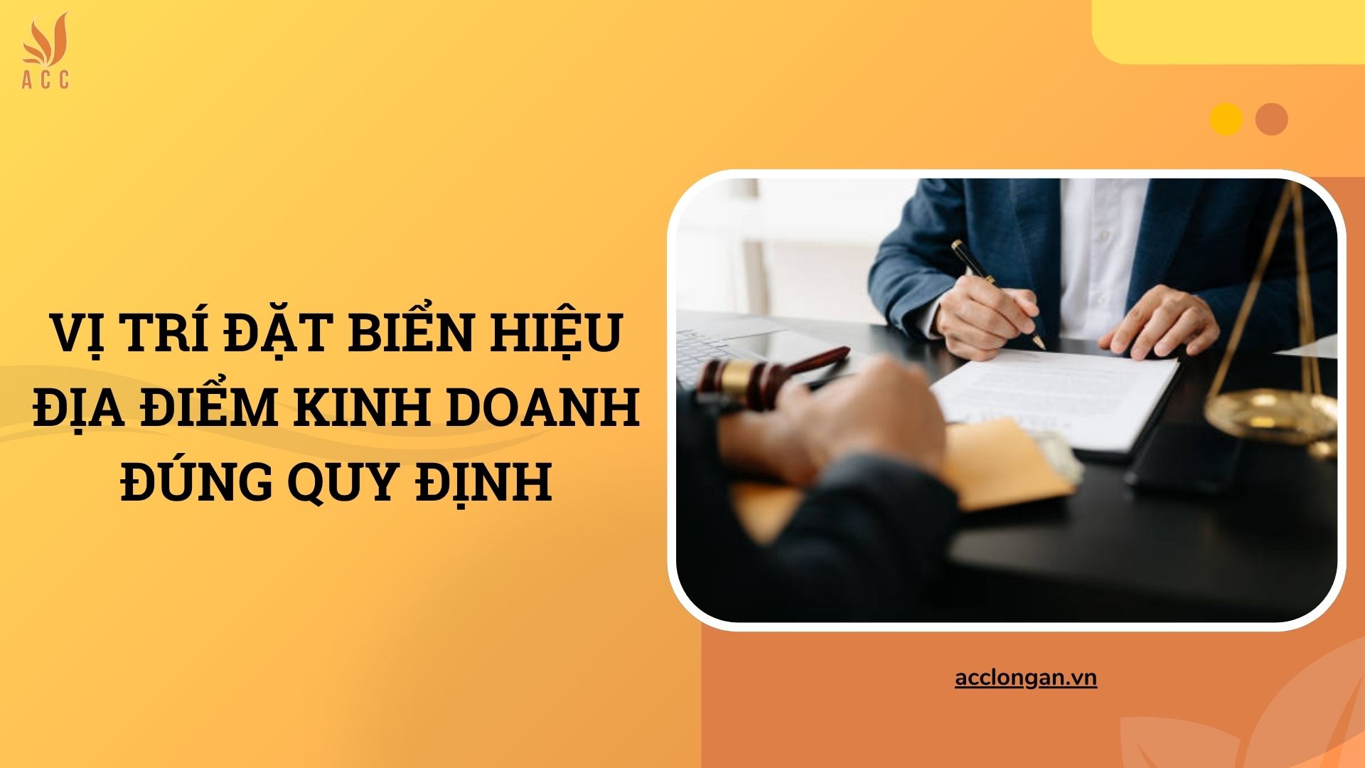 Vị trí đặt biển hiệu địa điểm kinh doanh đúng quy định