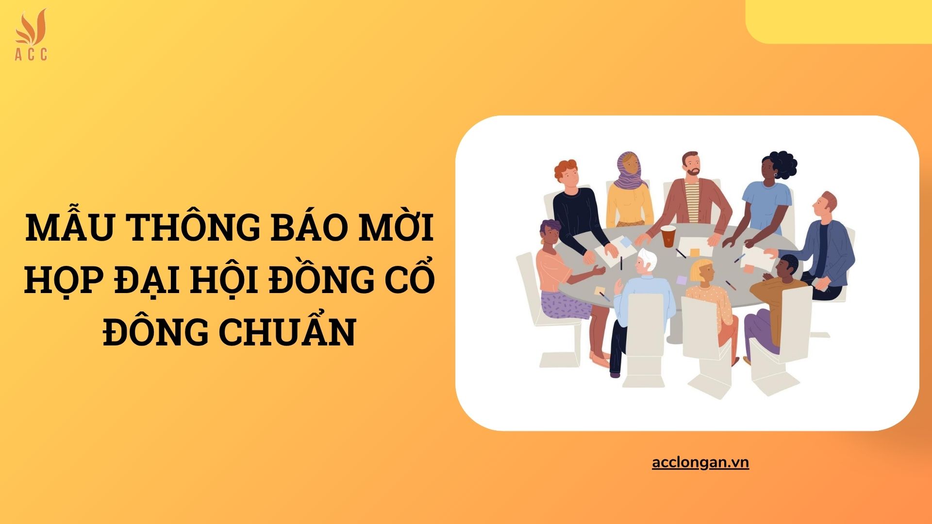 Mẫu thông báo mời họp đại hội đồng cổ đông chuẩn