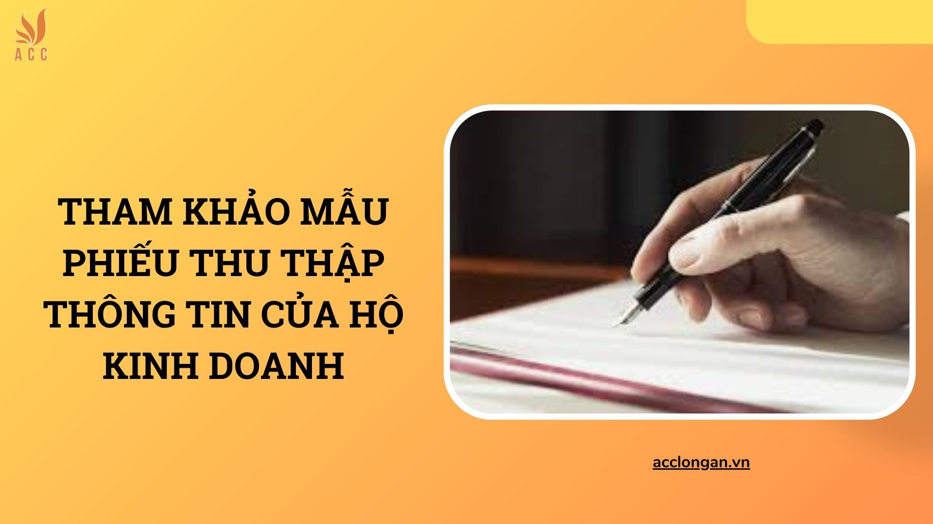 Tham khảo mẫu phiếu thu thập thông tin của hộ kinh doanh