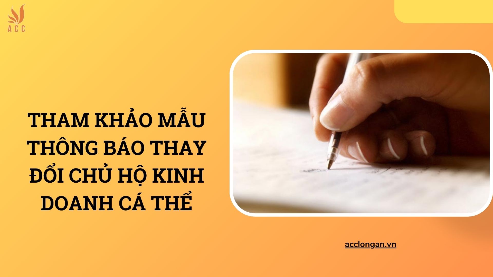 Tham khảo mẫu thông báo thay đổi chủ hộ kinh doanh cá thể