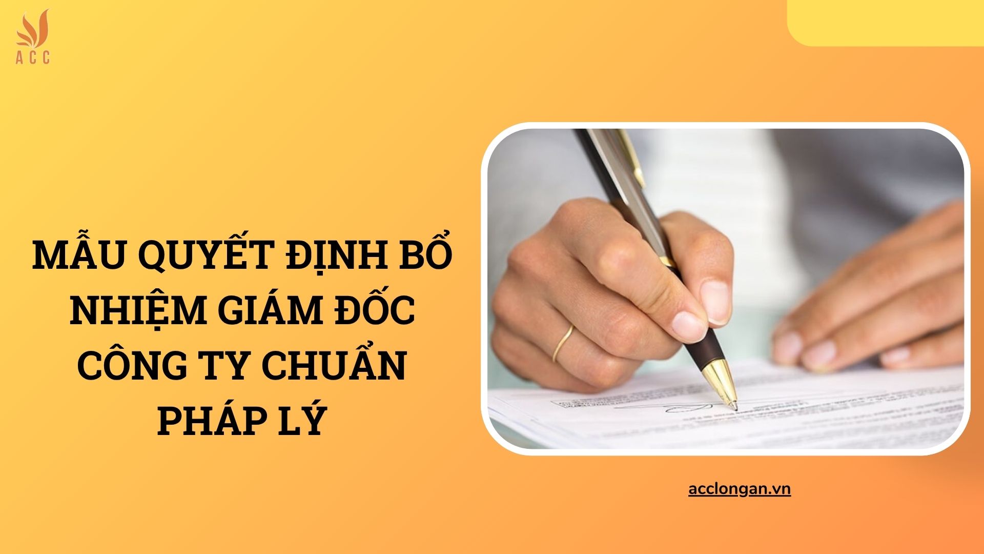 Mẫu quyết định bổ nhiệm giám đốc công ty chuẩn pháp lý