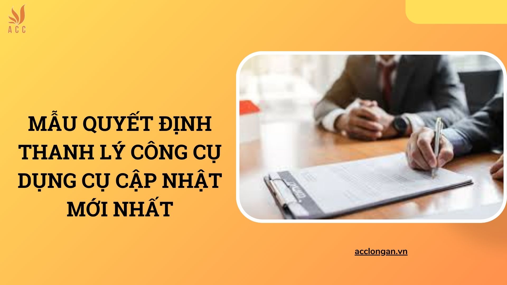 Mẫu quyết định thanh lý công cụ dụng cụ cập nhật mới nhất