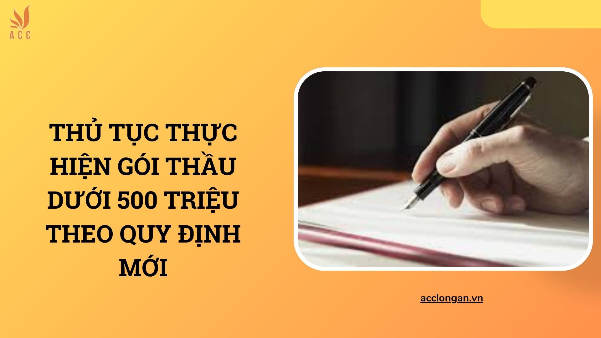 Thủ tục thực hiện gói thầu dưới 500 triệu theo quy định mới